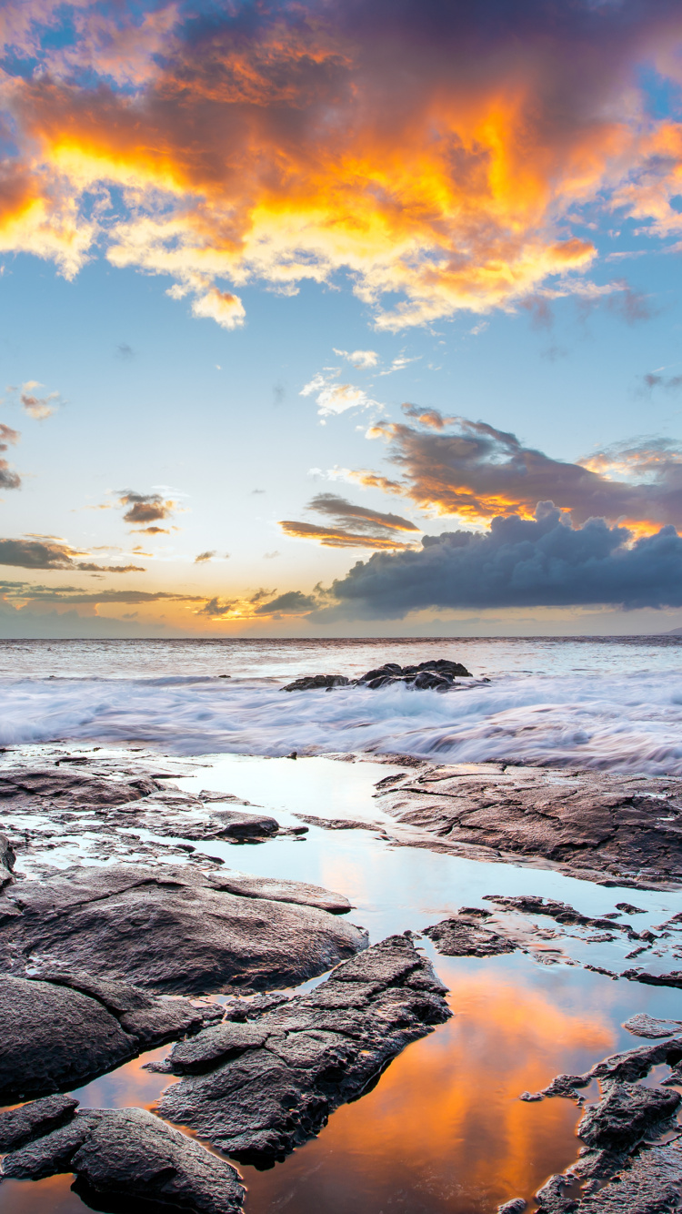 Обои вода, облако, гидроресурсы, атмосфера, природа в разрешении 750x1334