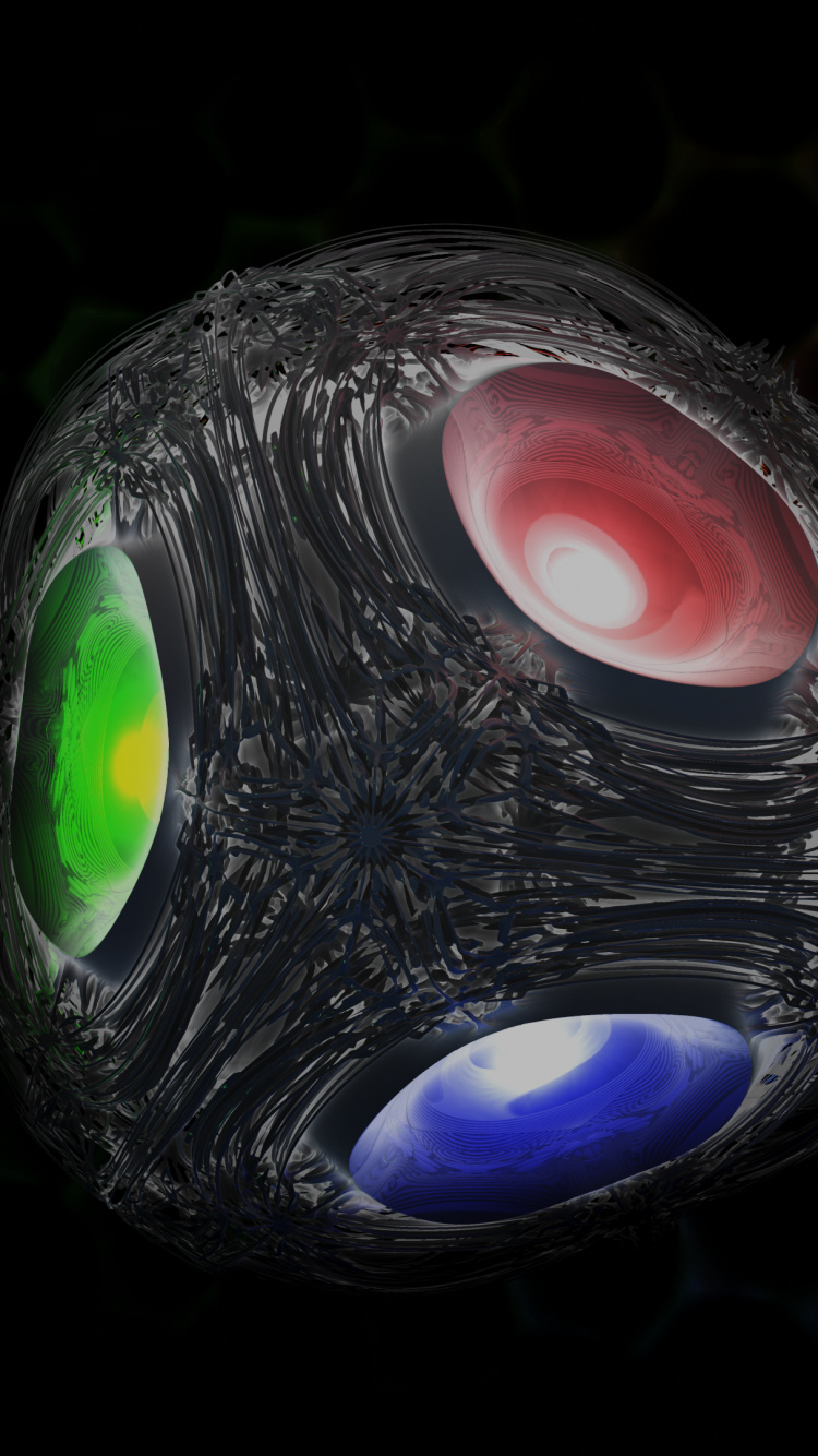 Обои красочность, темнота, космос, чирок, круг в разрешении 750x1334