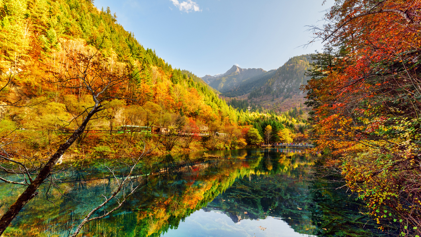 Обои национальный парк, парк, природный заповедник, природа, отражение в разрешении 1366x768