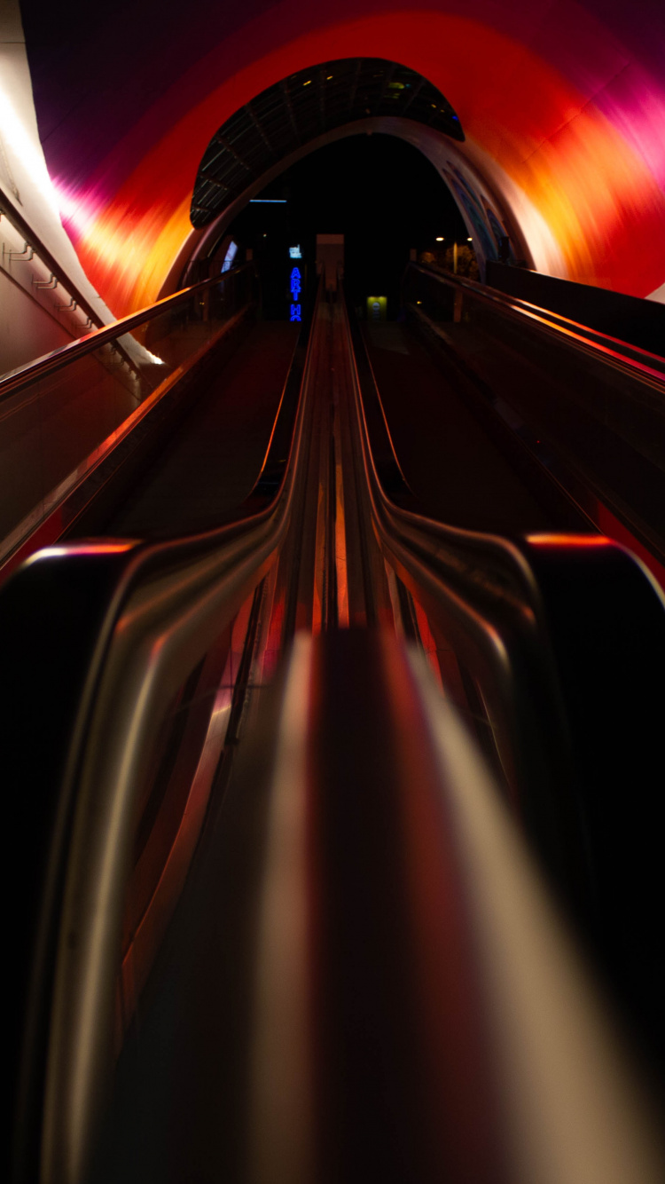 Обои свет, архитектура, темнота, технологии, графика в разрешении 750x1334