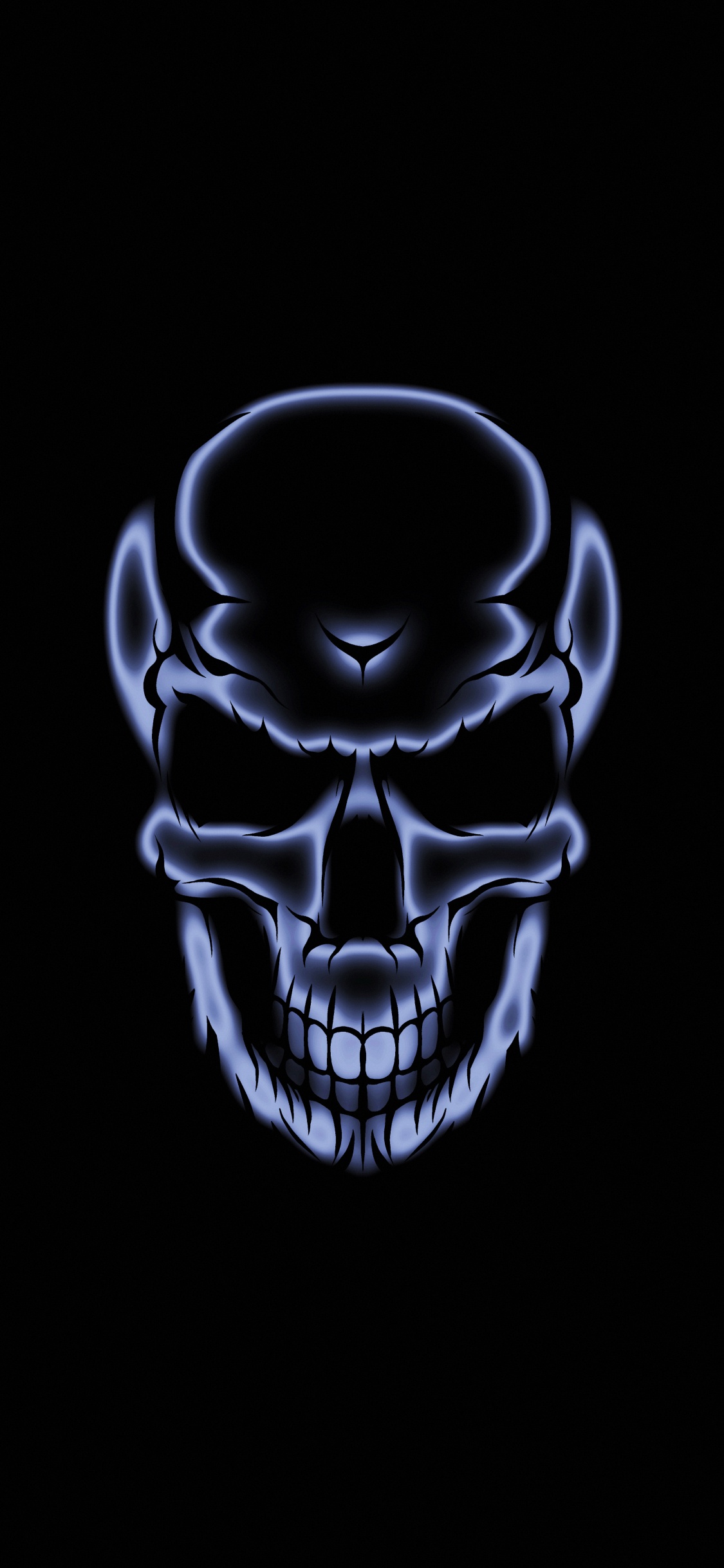 Обои голова, кость, пасть, арт, череп в разрешении 1125x2436