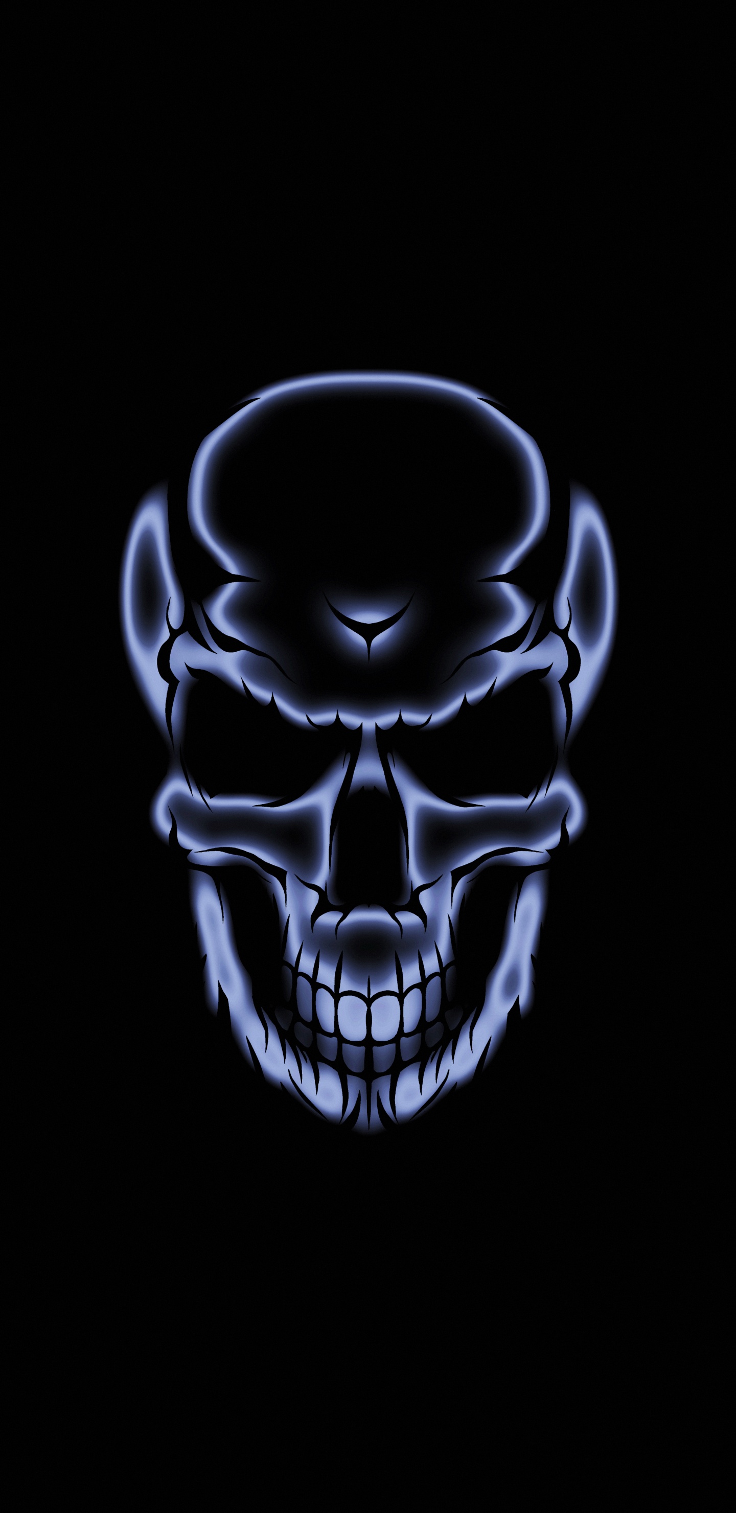 Обои голова, кость, пасть, арт, череп в разрешении 1440x2960