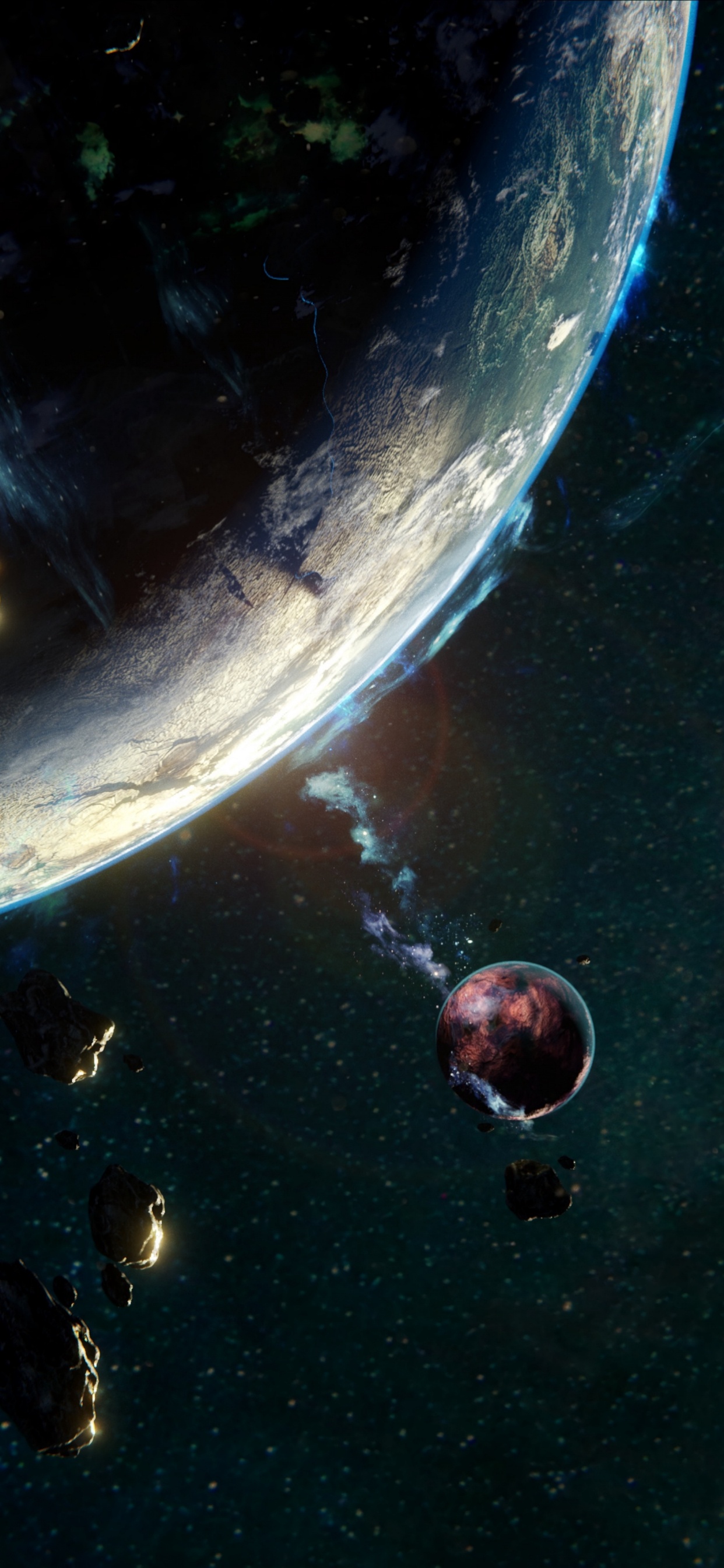 Обои земля, планета, космическое пространство, астрономический объект, космос в разрешении 1242x2688