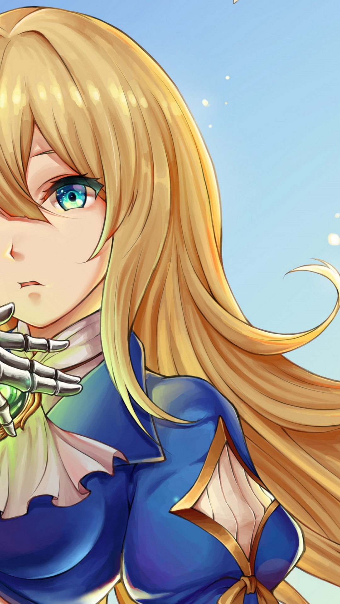 Обои аниме, Вайолет Evergarden, рукав, рука, рот в разрешении 1080x1920