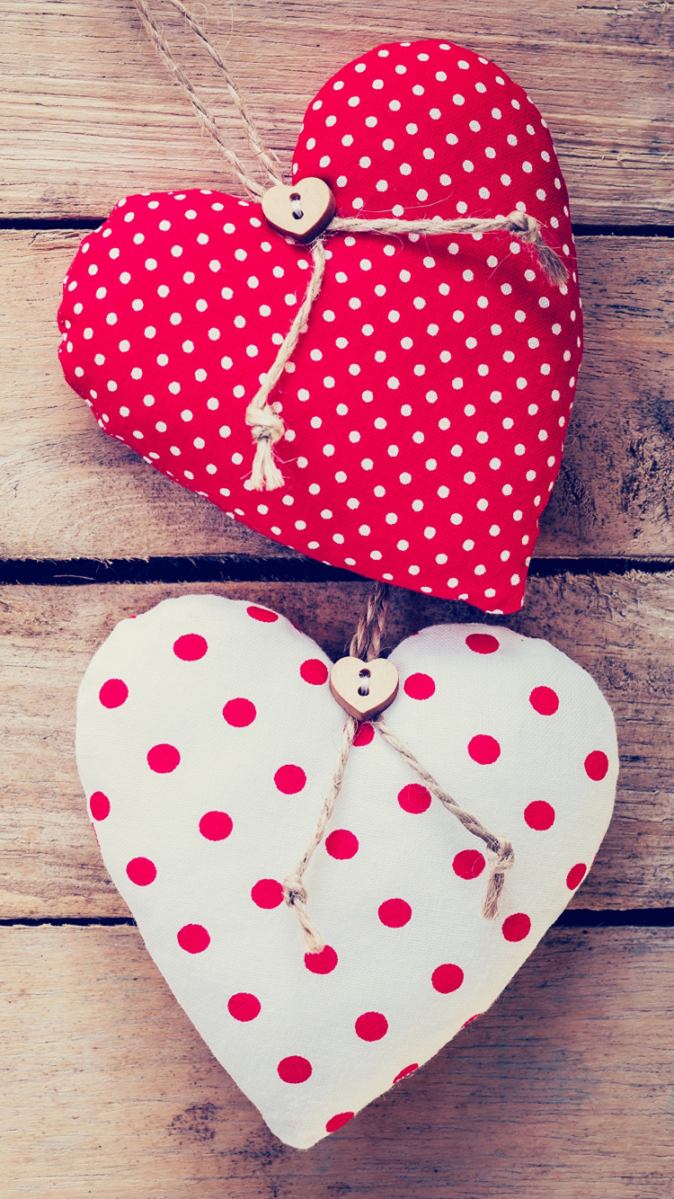 Обои сердце, любовь, розовый, День Святого Валентина, узор в разрешении 750x1334