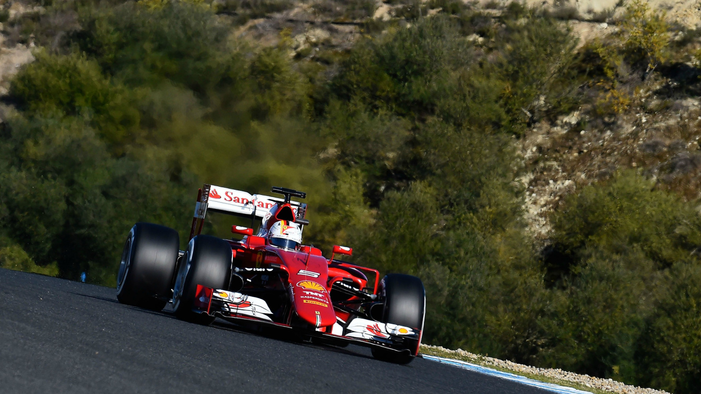 Обои формула один автомобиль, скудерия Феррари, SF15-T в Феррари, авто, автогонки в разрешении 1366x768