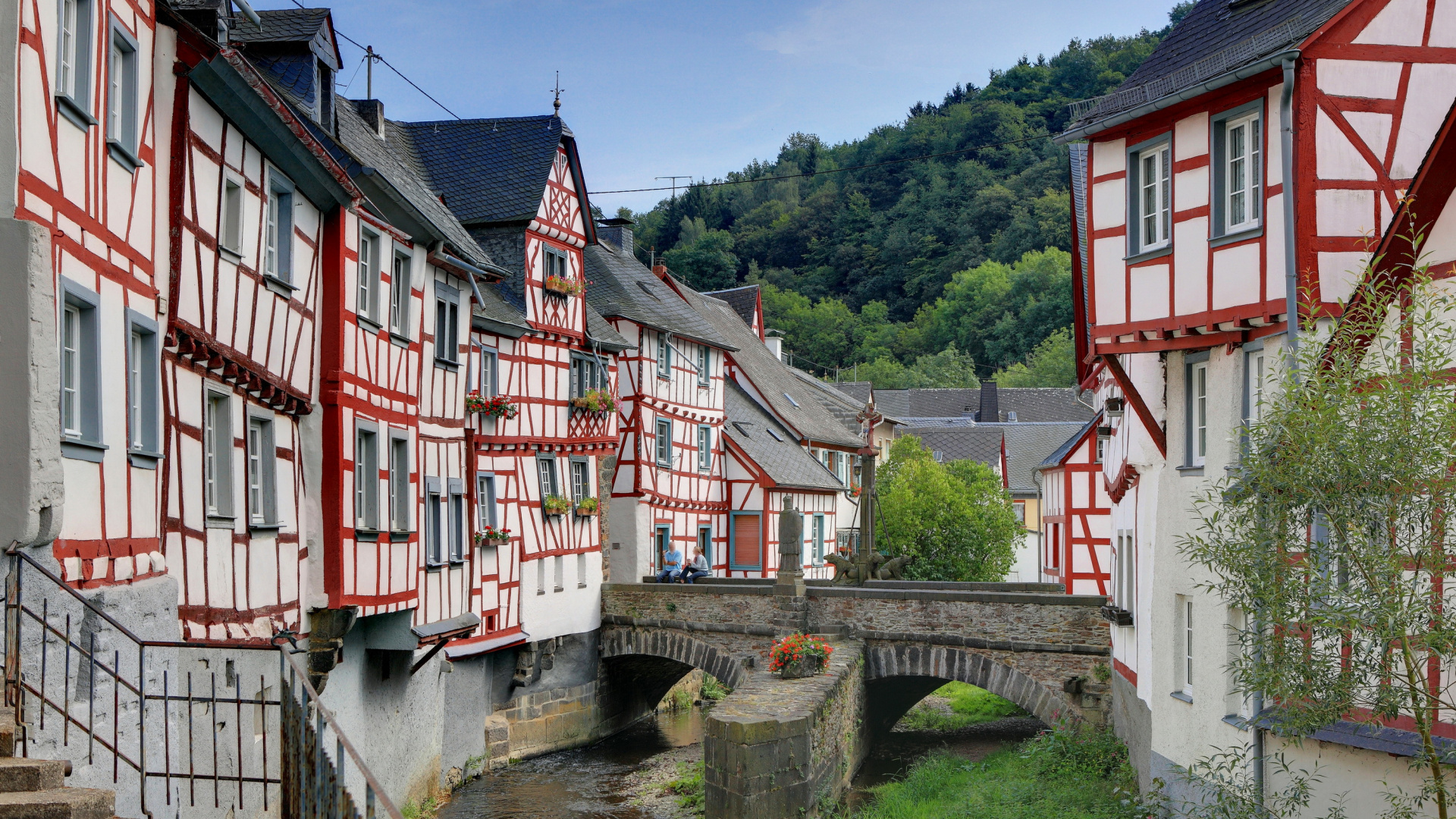Обои Замок Эльц, Эйфель, Реклингхаузен, городок, Хаус в разрешении 1920x1080