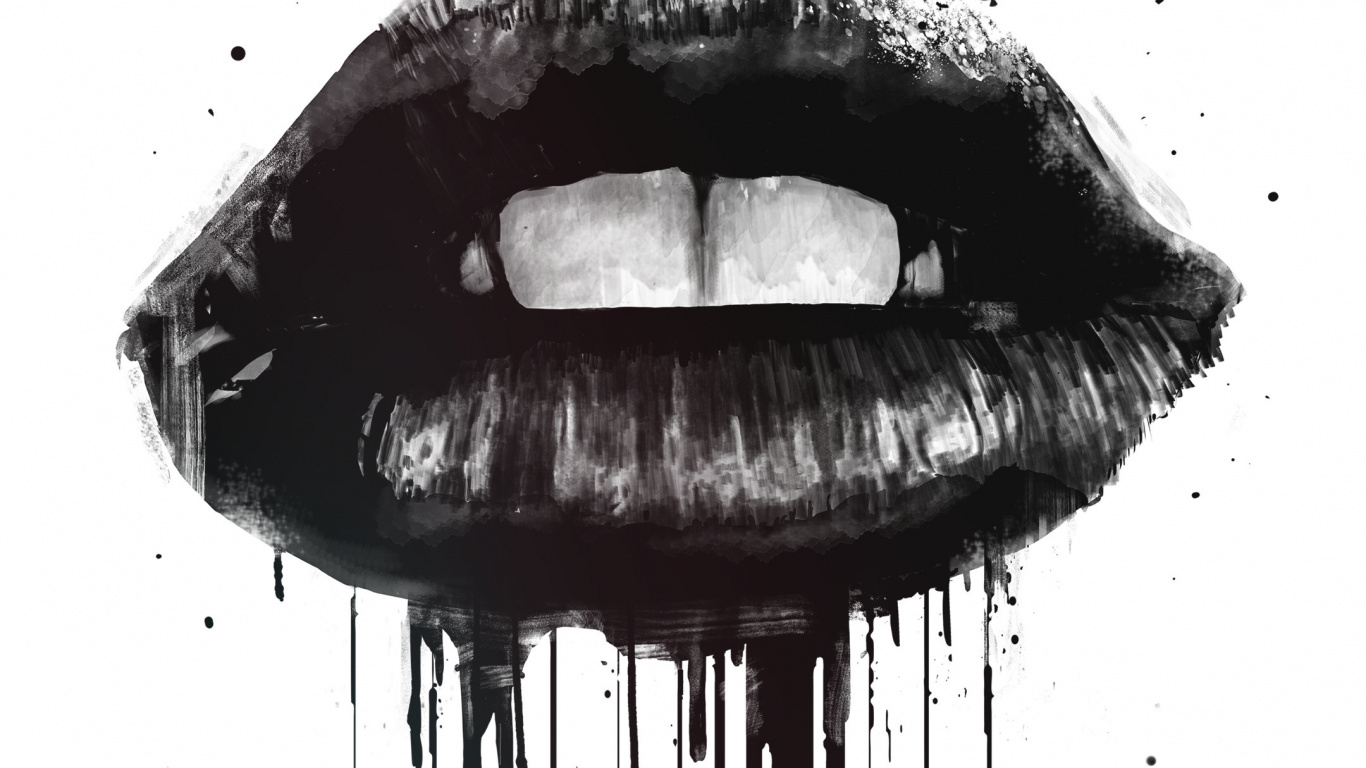 Обои черные чернила, арт, постер, рисование, плакатлаунж в разрешении 1366x768