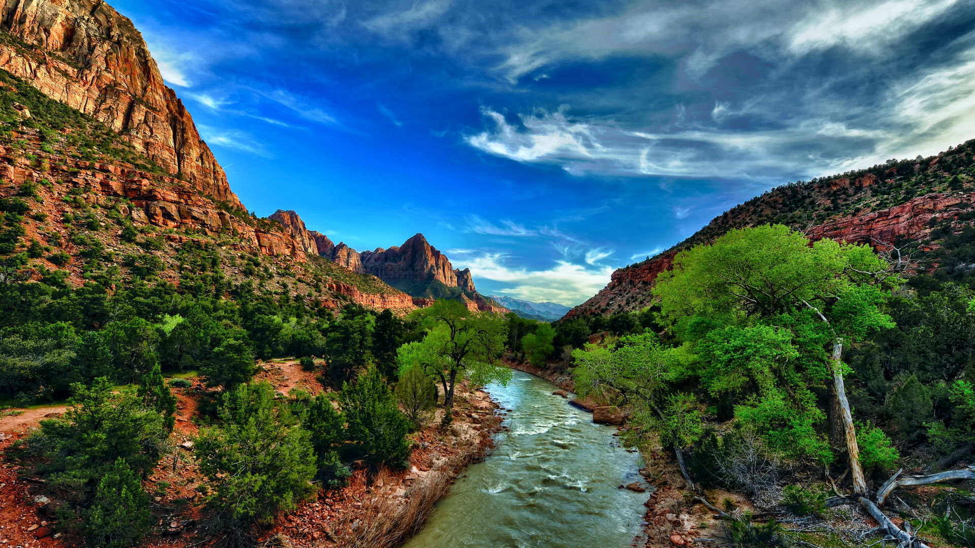 Обои каньон, национальный парк, природа, горный рельеф, дикая местность в разрешении 1920x1080