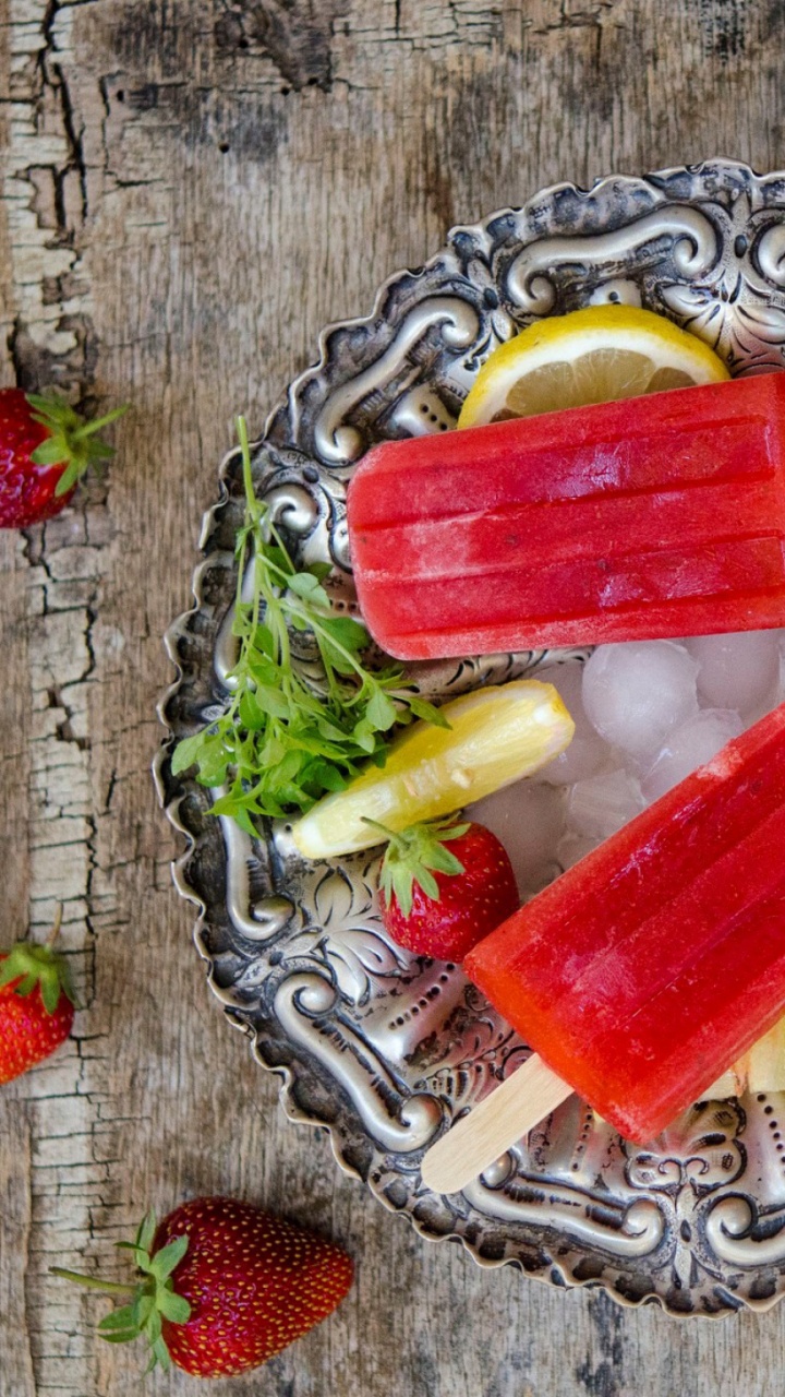 Обои клубника, фрукты, пища, сок, рецепт в разрешении 720x1280