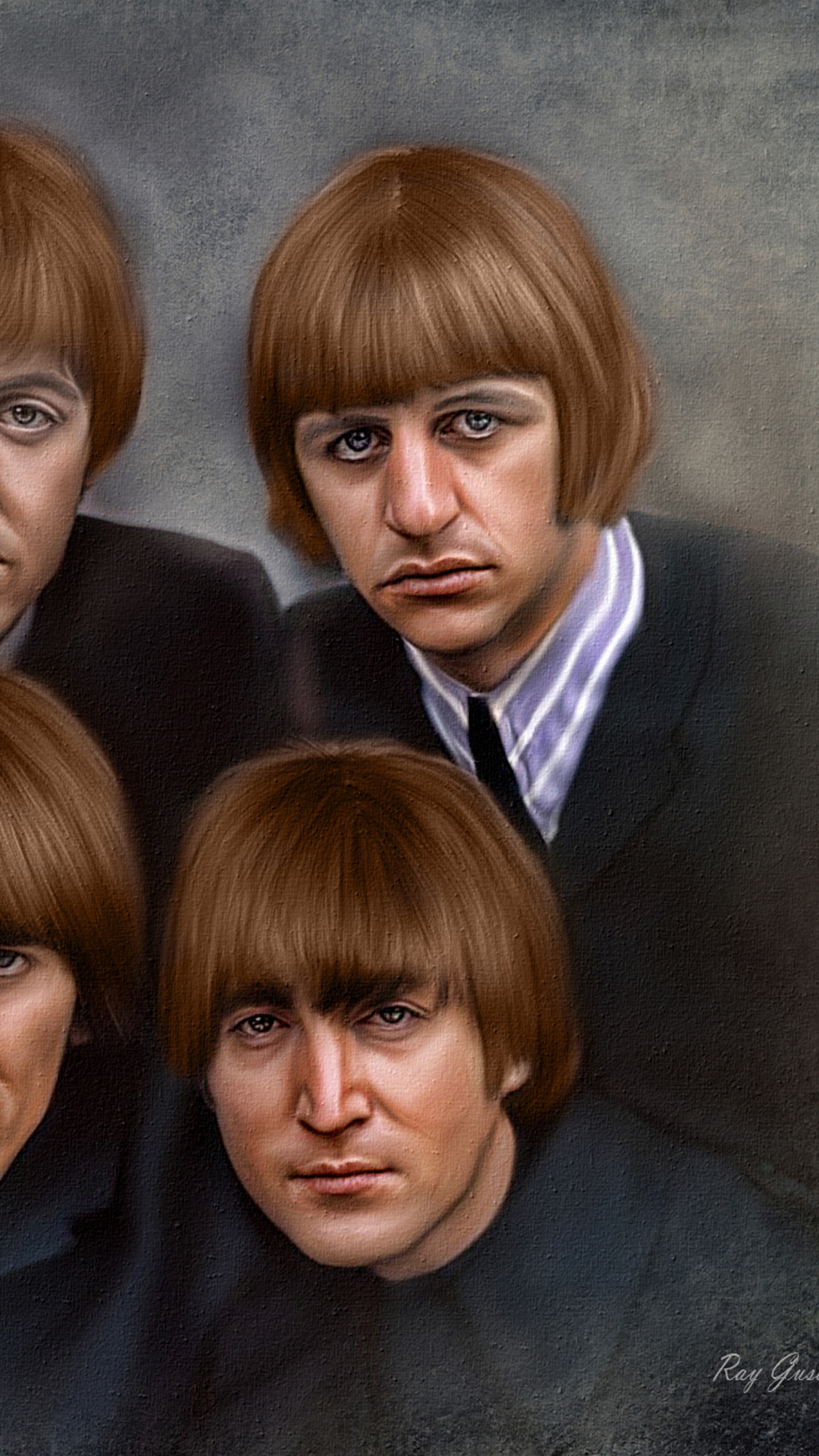 Обои Джон Леннон, пол Маккартни, Джордж Харрисон, Ринго Старр, The Beatles в разрешении 1440x2560