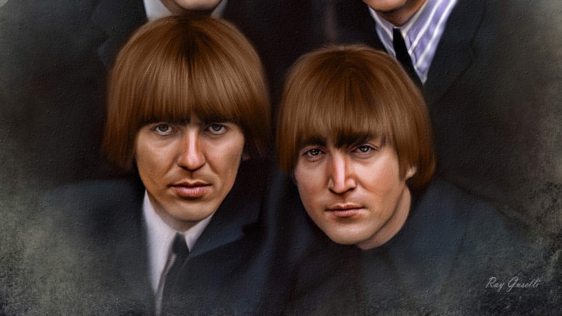 Обои Джон Леннон, пол Маккартни, Джордж Харрисон, Ринго Старр, The Beatles в разрешении 1920x1080