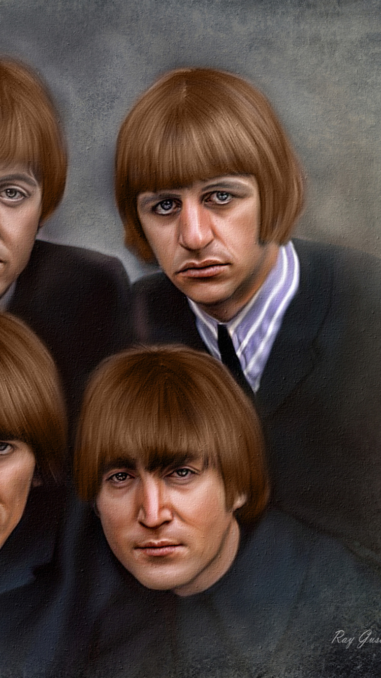 Обои Джон Леннон, пол Маккартни, Джордж Харрисон, Ринго Старр, The Beatles в разрешении 750x1334