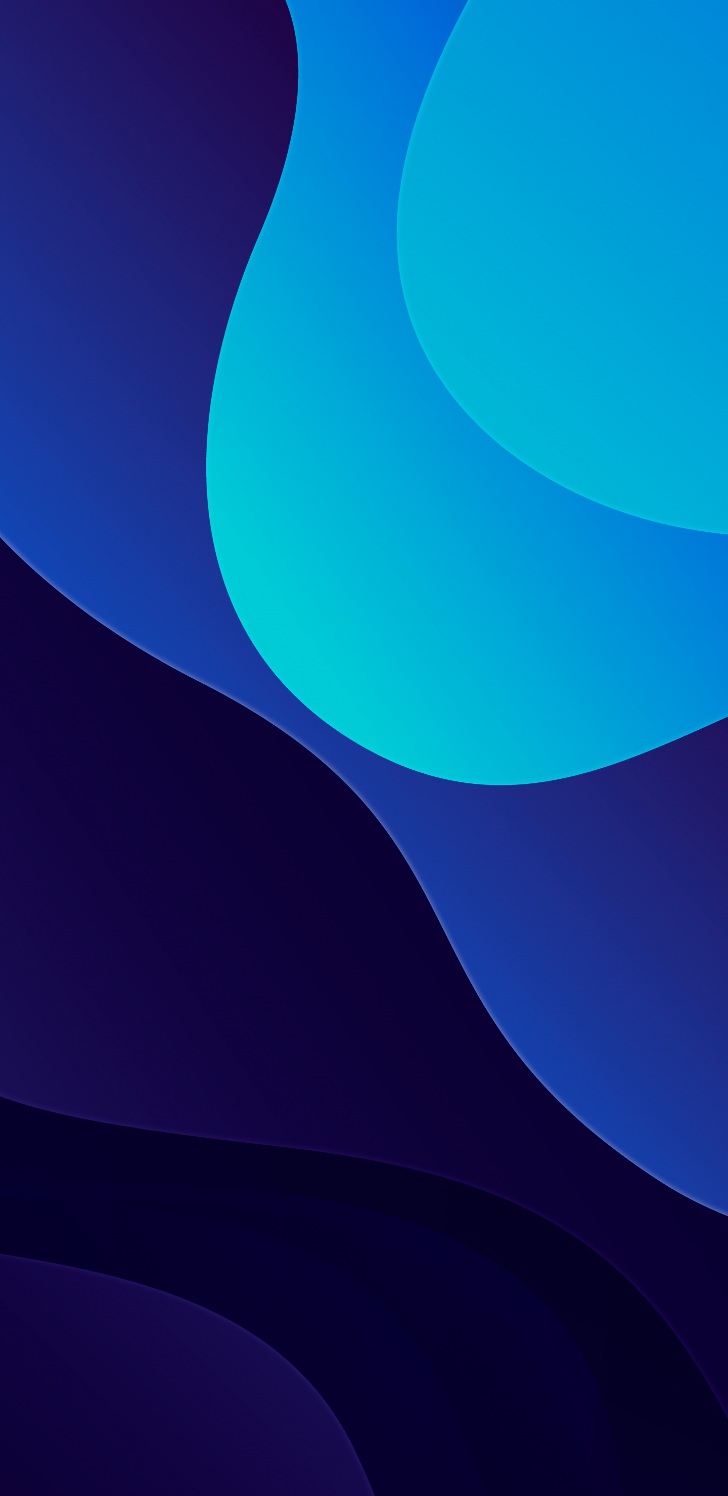 Обои фрактальное искусство, арт, фрактал, синий, дизайн в разрешении 1440x2960