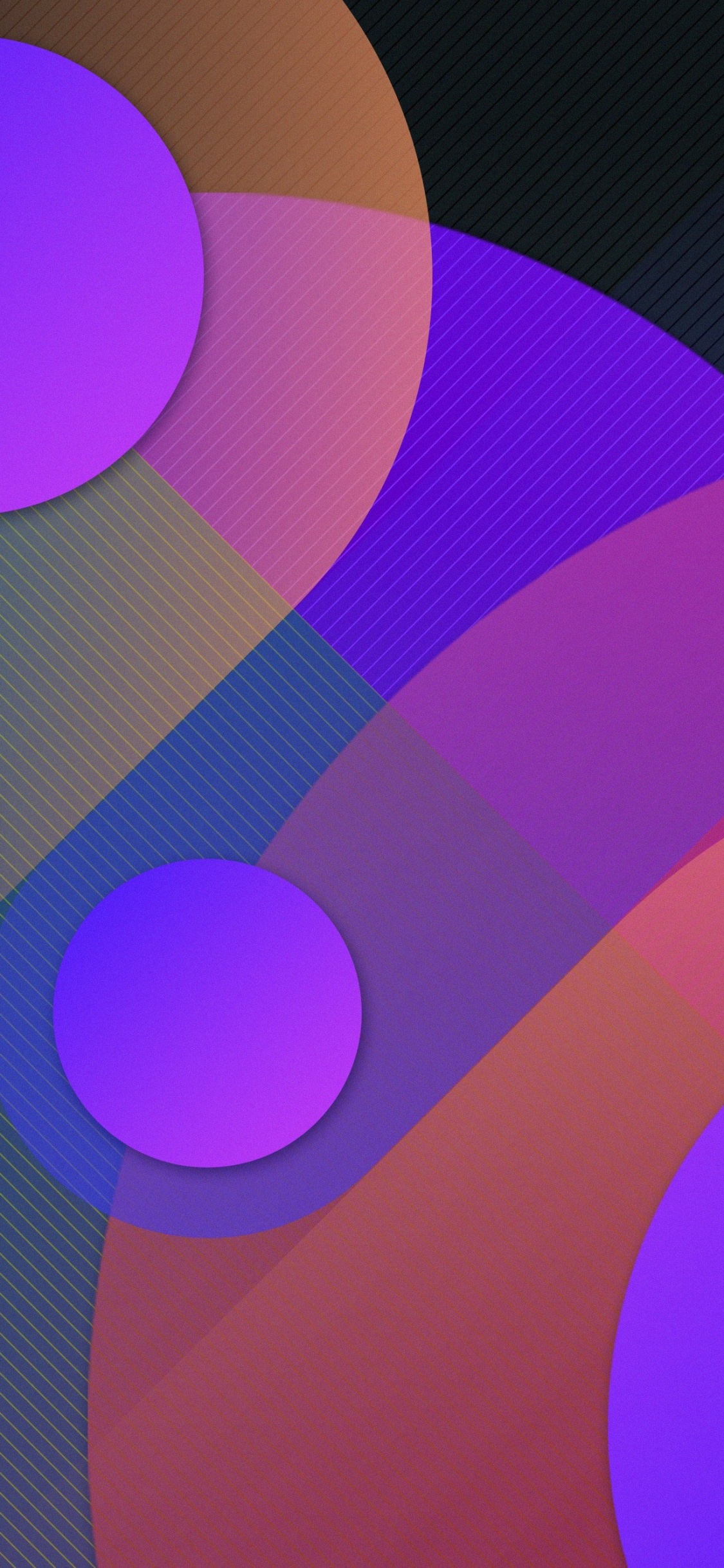 Обои круг, абстрактное искусство, арт, цифровое искусство, синий в разрешении 1125x2436