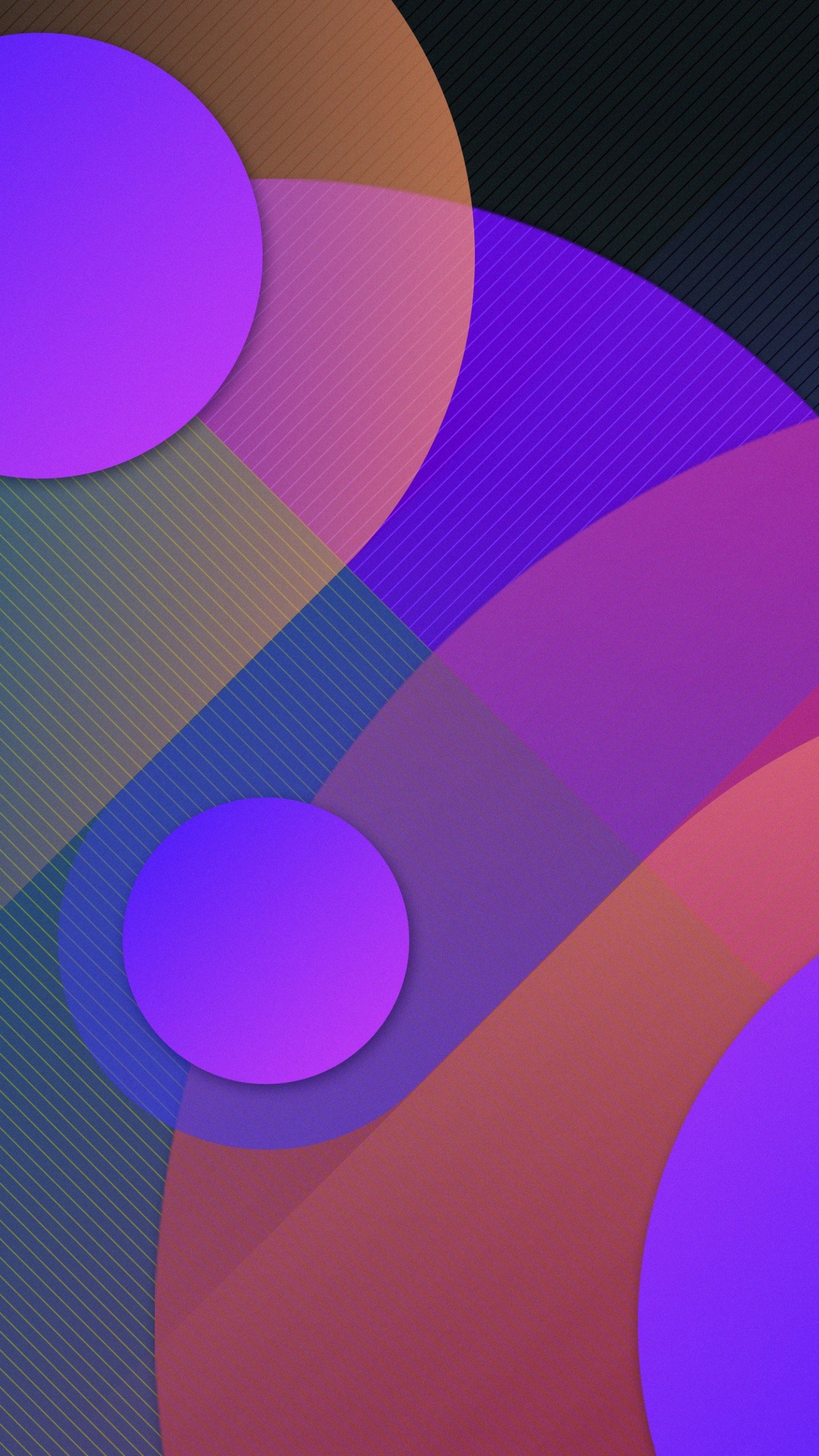 Обои круг, абстрактное искусство, арт, цифровое искусство, синий в разрешении 1440x2560