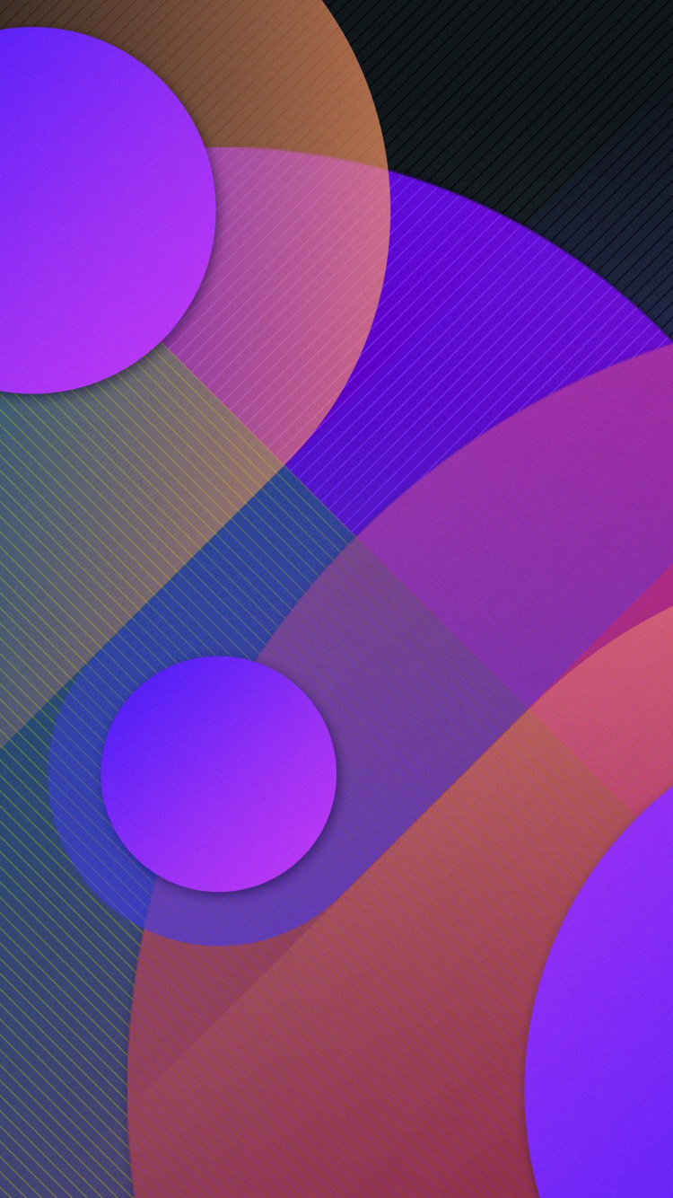 Обои круг, абстрактное искусство, арт, цифровое искусство, синий в разрешении 750x1334