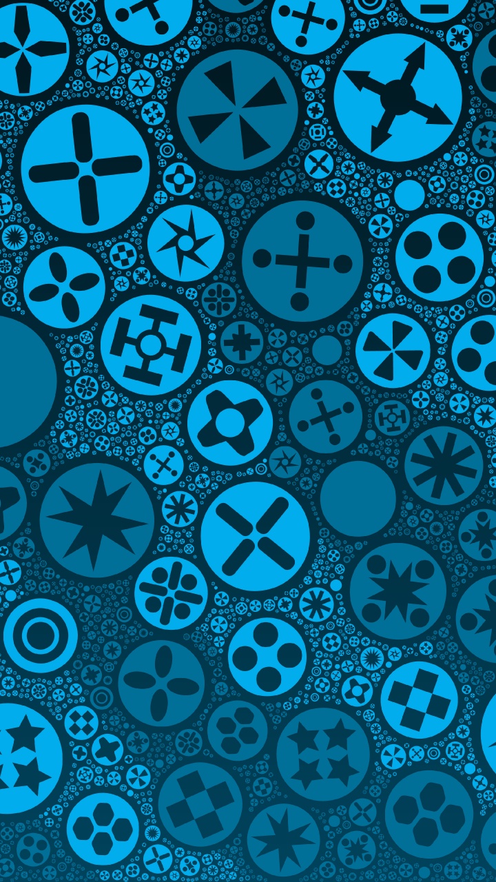 Обои андроид, android marshmallow, синий, узор, бирюза в разрешении 720x1280