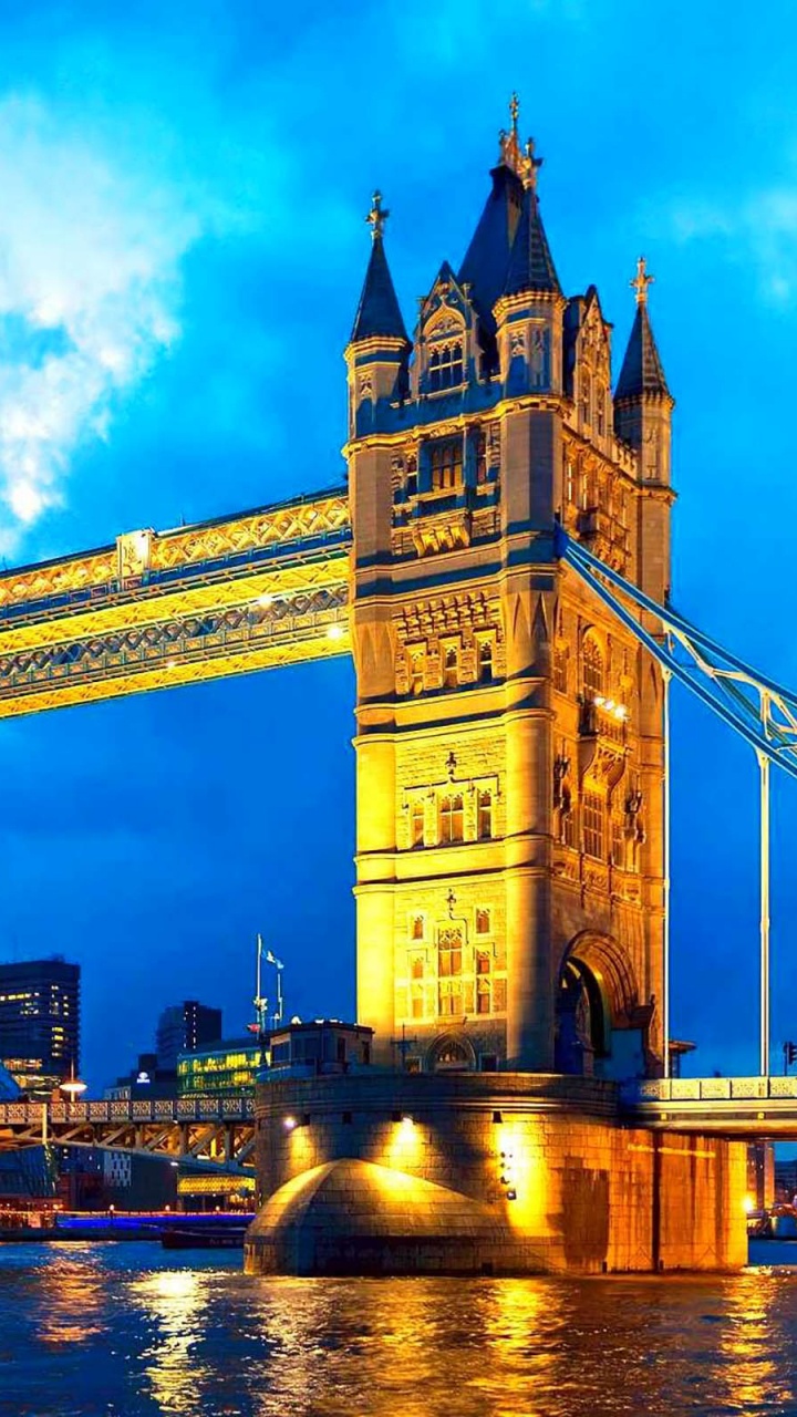 Обои мост, ориентир, город, городской пейзаж, вышка в разрешении 720x1280