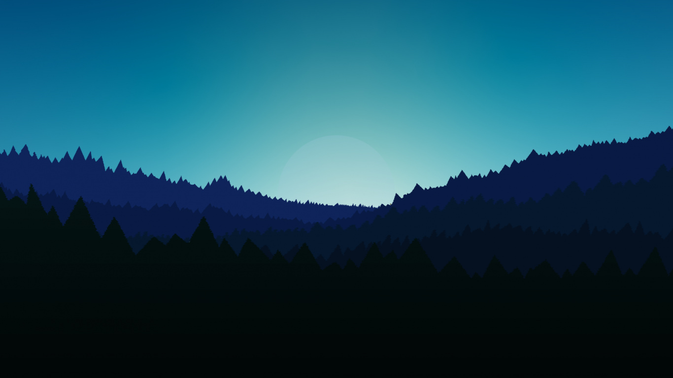 Обои минималистская эстетика, эстетика, минимализм, гора, природный ландшафт в разрешении 1366x768