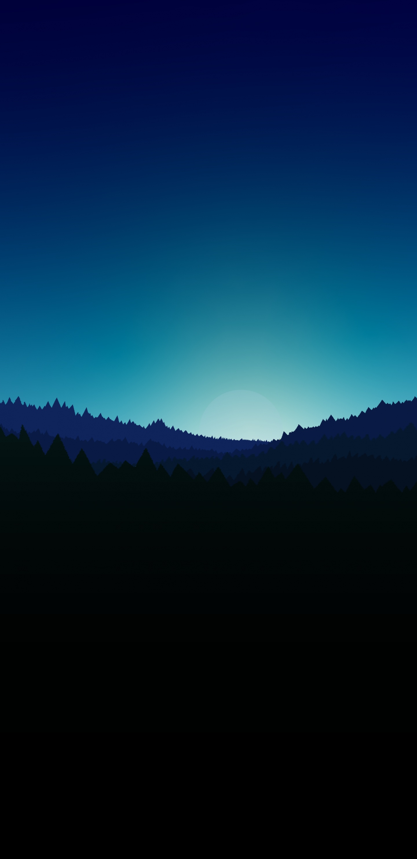 Обои минималистская эстетика, эстетика, минимализм, гора, природный ландшафт в разрешении 1440x2960