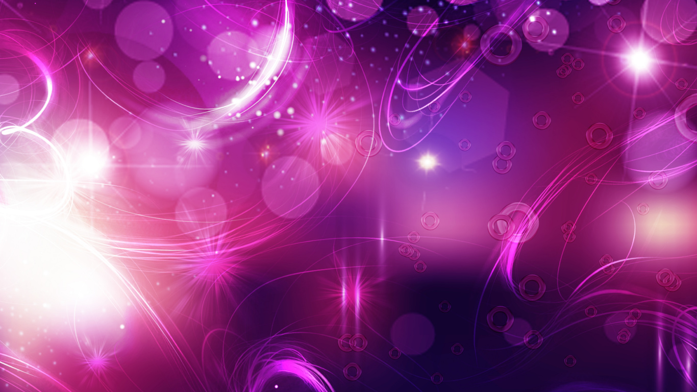 Обои боке, блик, Фиолетовый, пурпур, розовый в разрешении 1366x768