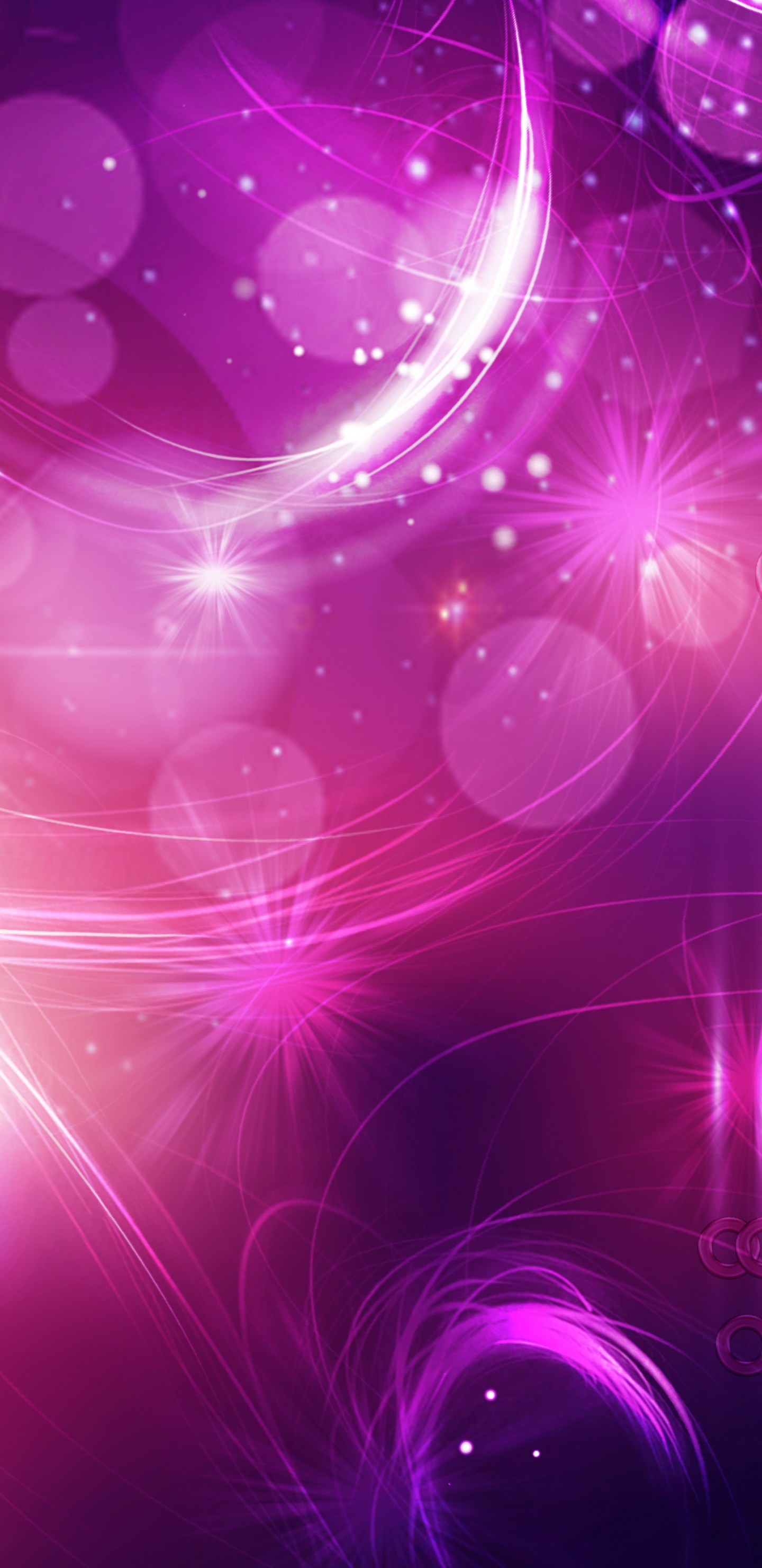 Обои боке, блик, Фиолетовый, пурпур, розовый в разрешении 1440x2960