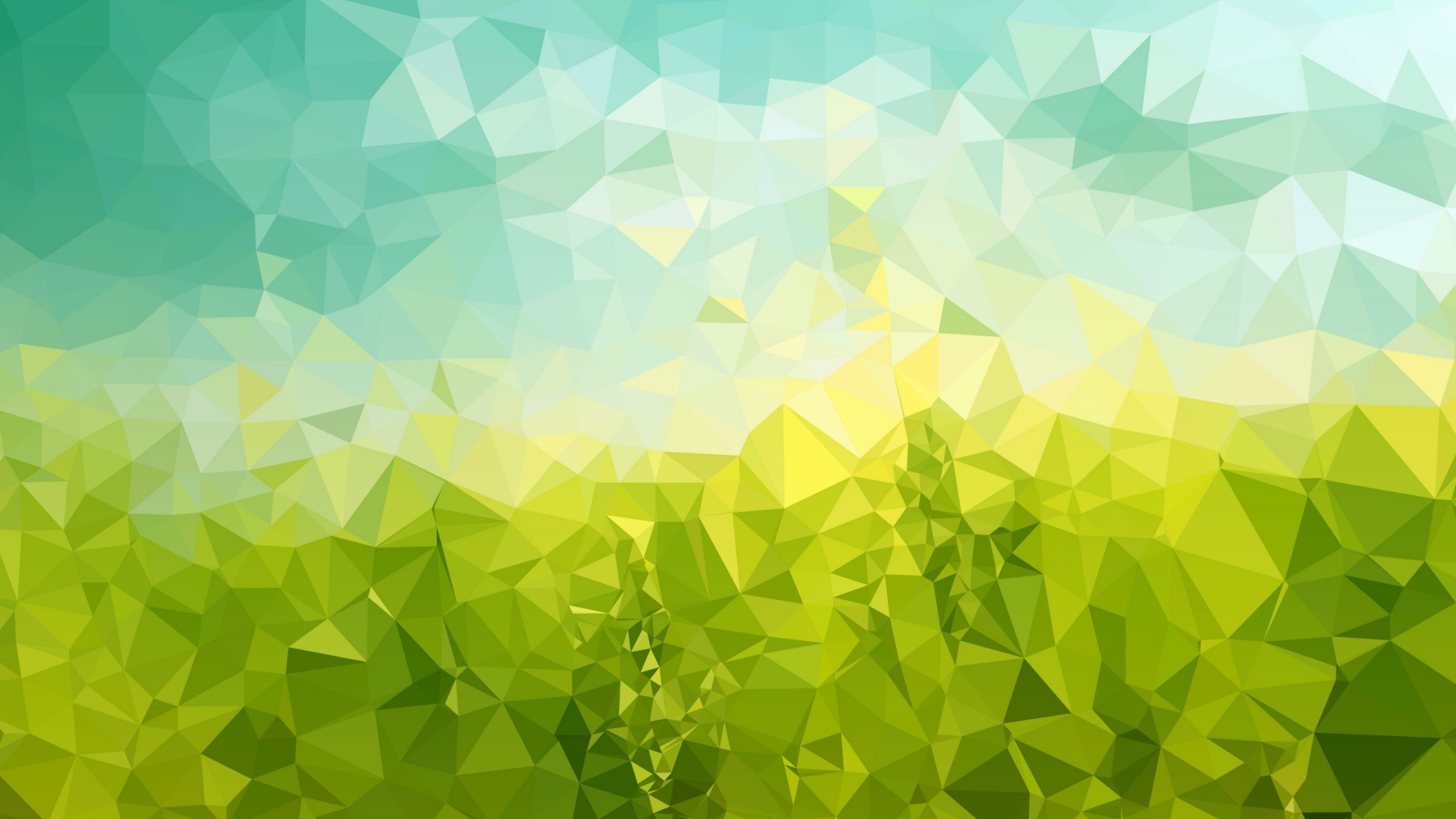 Обои зеленый, постер, желтый, лист, узор в разрешении 2560x1440