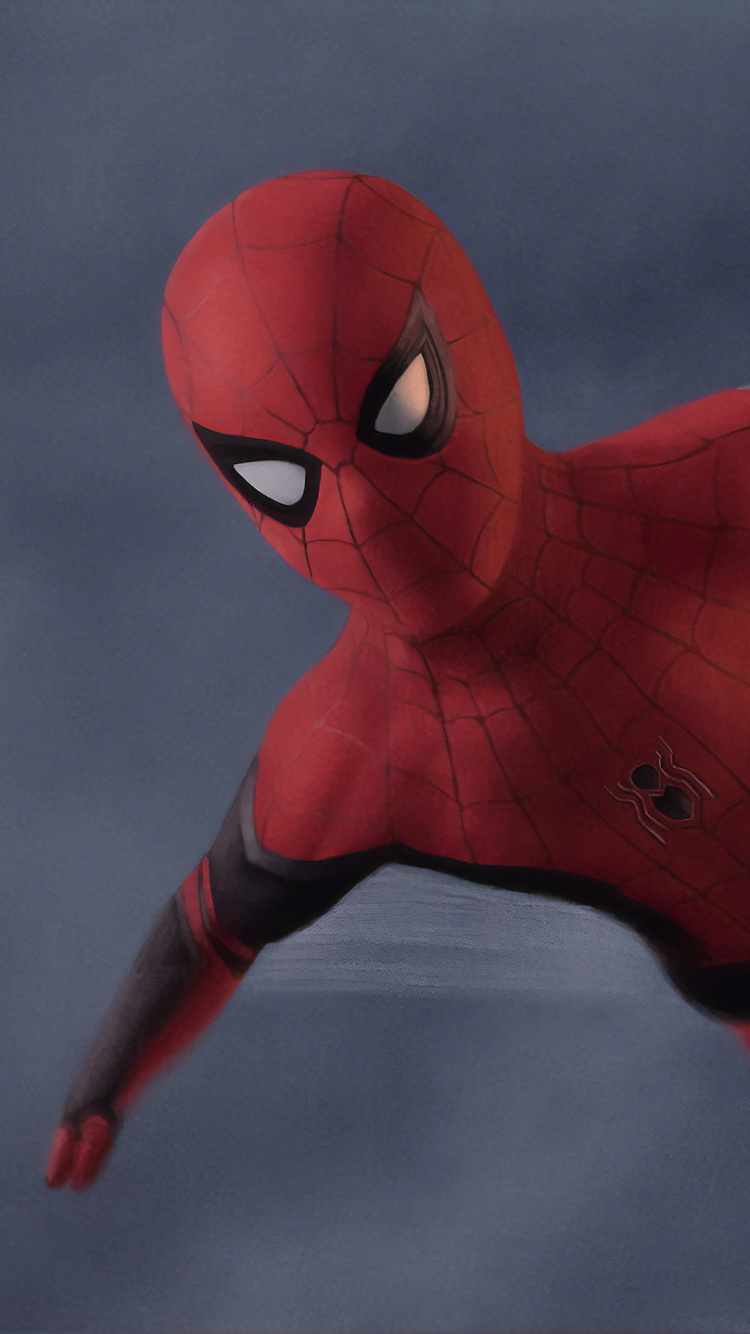 Обои Человек-Паук Далеко От Дома, человек-паук, Мистерио, Человек-паук Возвращение домой, супергерой в разрешении 750x1334