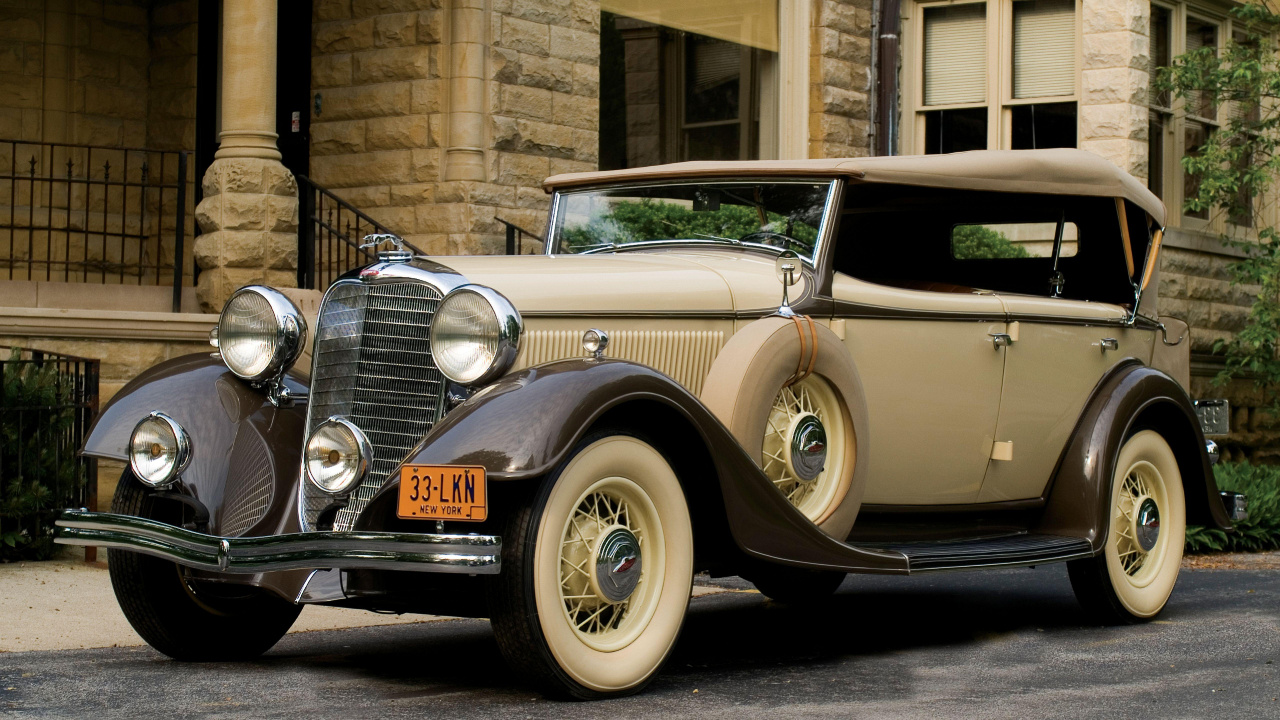 Обои старинный автомобиль, старинная машина, Классика, Линкольн МКС, кузов купе в разрешении 1280x720