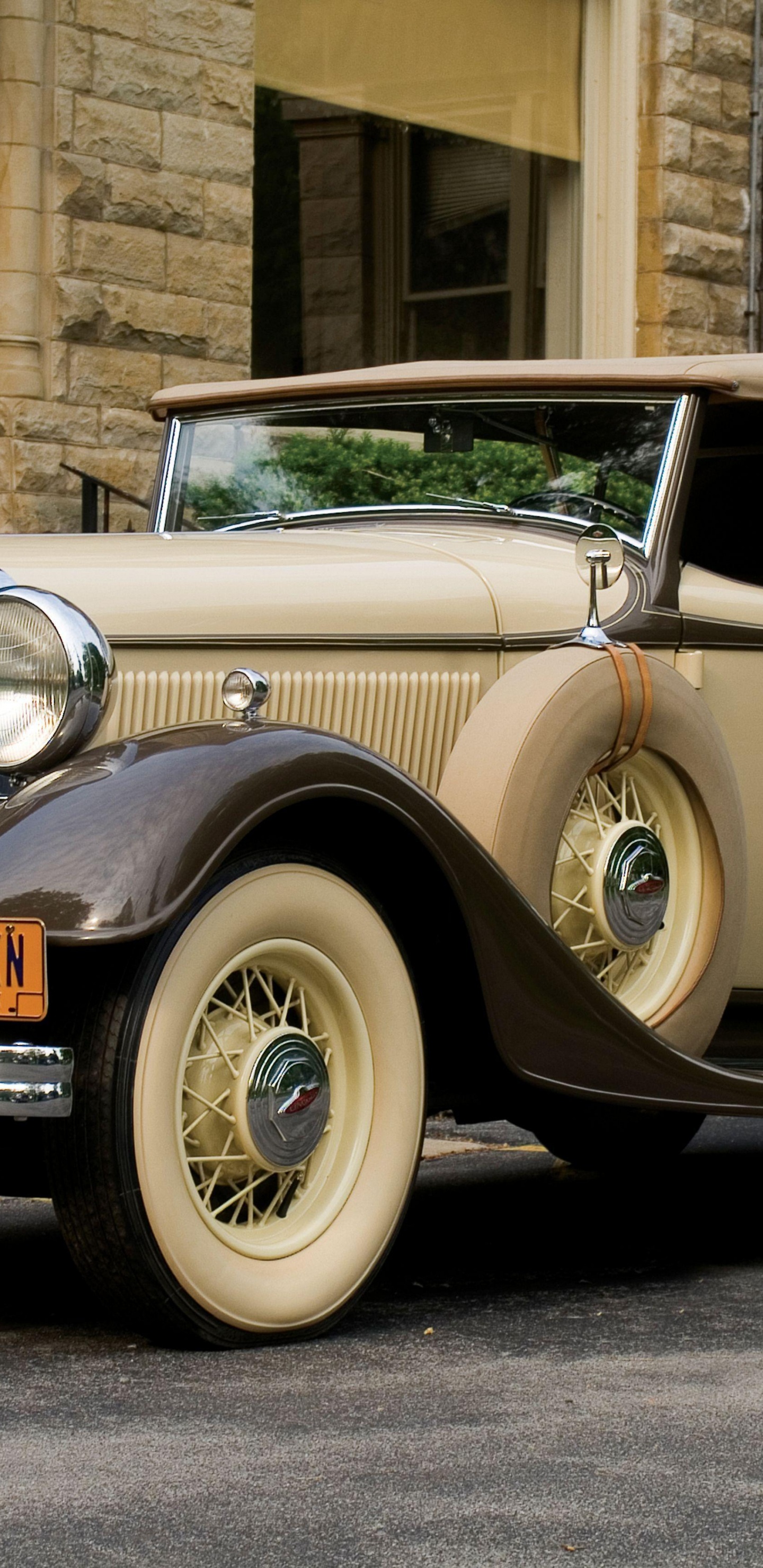 Обои старинный автомобиль, старинная машина, Классика, Линкольн МКС, кузов купе в разрешении 1440x2960