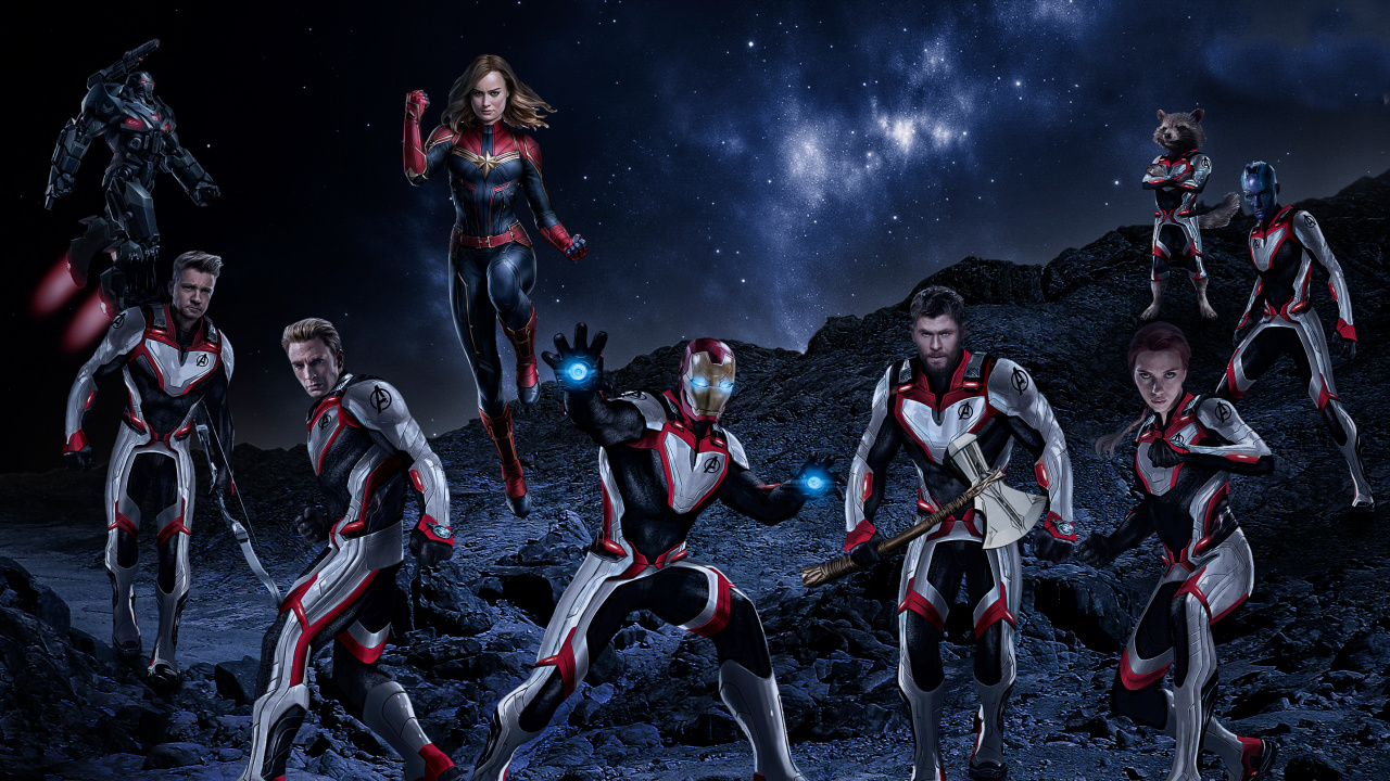 Обои Мстители Эндшпиль, Крис Хемсворт, Танос, мститель, темнота в разрешении 1280x720