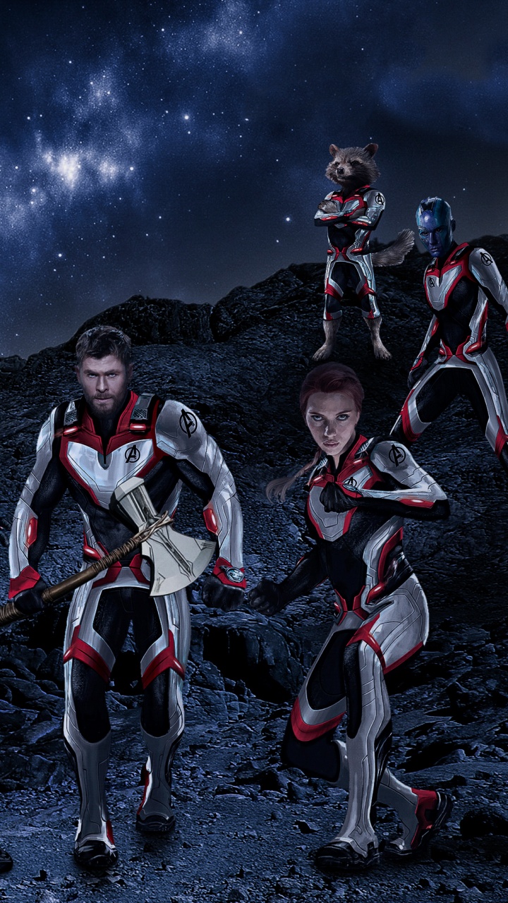 Обои Мстители Эндшпиль, Крис Хемсворт, Танос, мститель, темнота в разрешении 720x1280