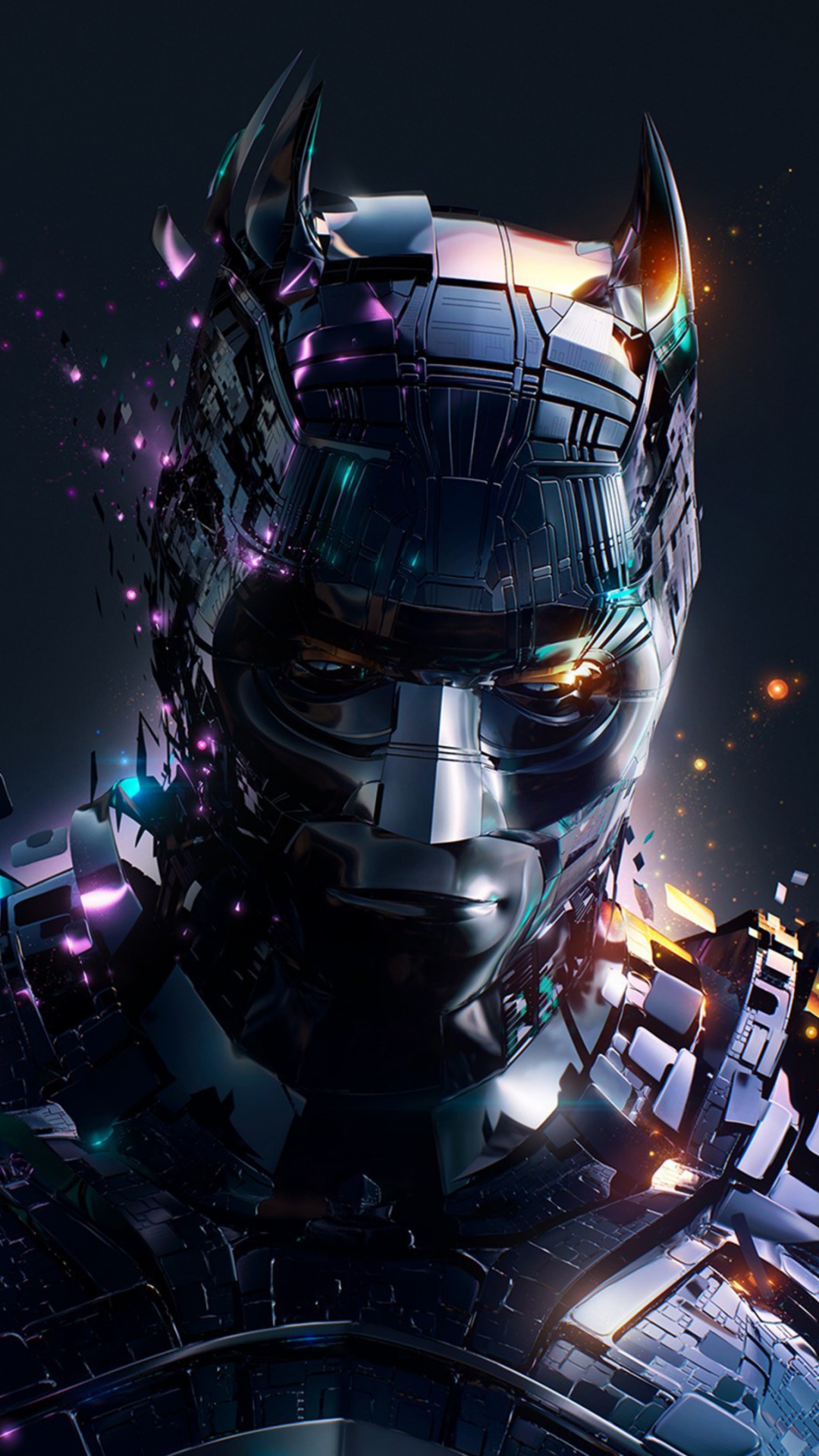 Обои Бэтмен, арт, иллюстрация, графический дизайн, цифровое искусство в разрешении 1080x1920