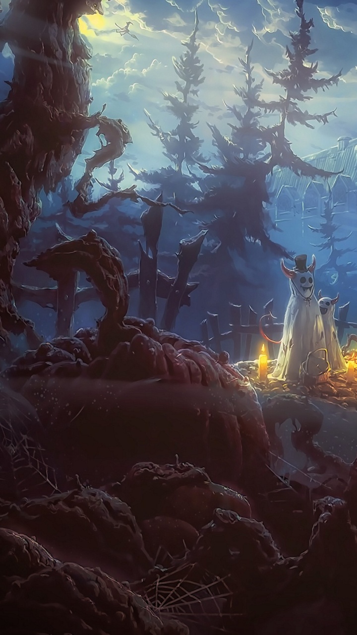 Обои видео игры хэллоуин, Хэллоуин, костюм на Хэллоуин, музыка из видеоигр, многопользовательская видео игра в разрешении 720x1280