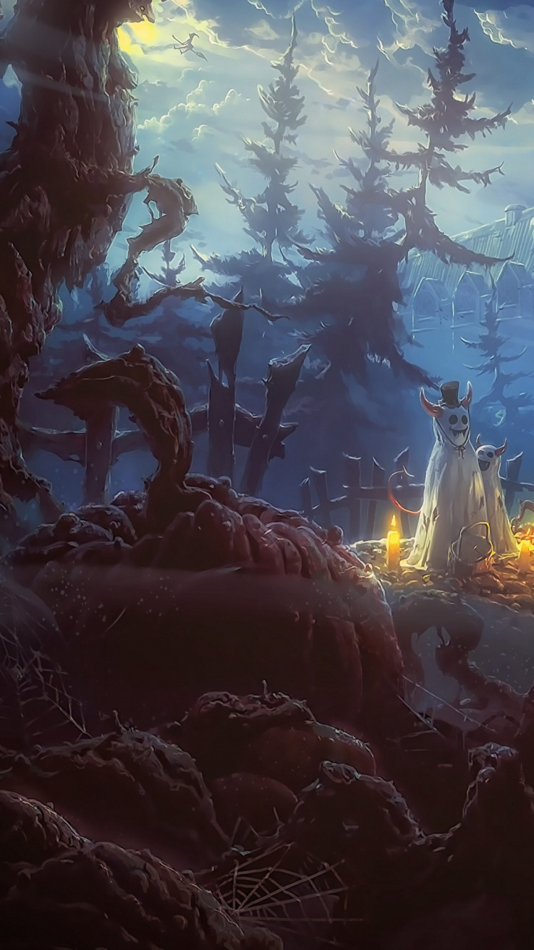 Обои видео игры хэллоуин, Хэллоуин, костюм на Хэллоуин, музыка из видеоигр, многопользовательская видео игра в разрешении 750x1334