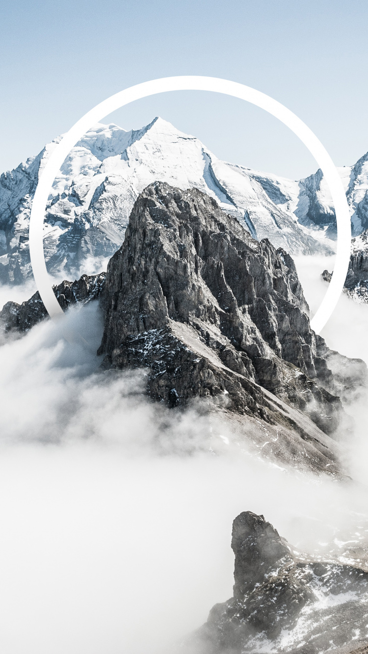 Обои горный рельеф, гора, природа, горный хребет, нунатак в разрешении 750x1334