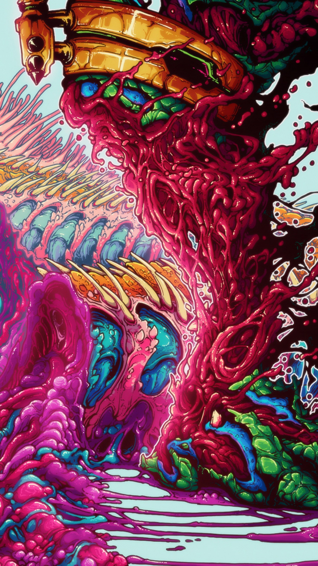 Обои арт, рисование, фрактальное искусство, психоделическое искусство, иллюстрация в разрешении 1080x1920