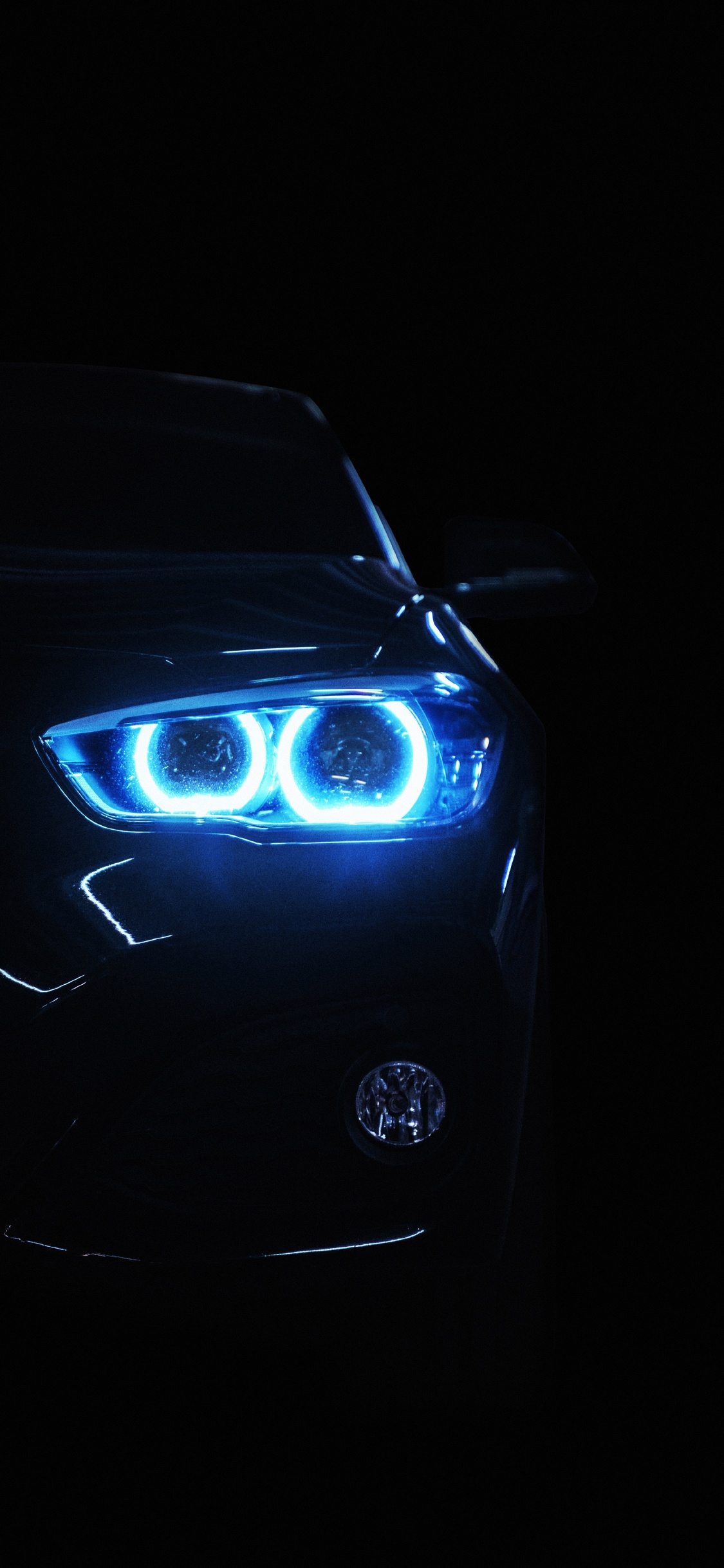 Обои фара, спорткар, легковые автомобили, колесо, капюшон в разрешении 1125x2436