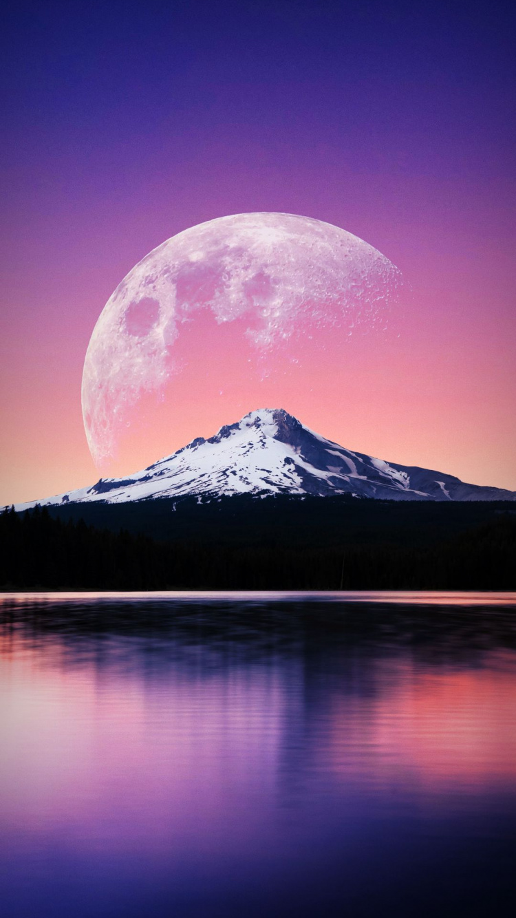 Обои Binance, земля, вода, атмосфера, луна в разрешении 750x1334