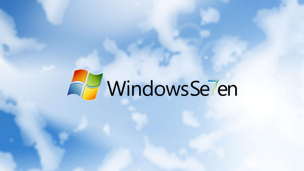 Обои windows 7, microsoft windows, текст, лого, атмосфера в разрешении 1280x720