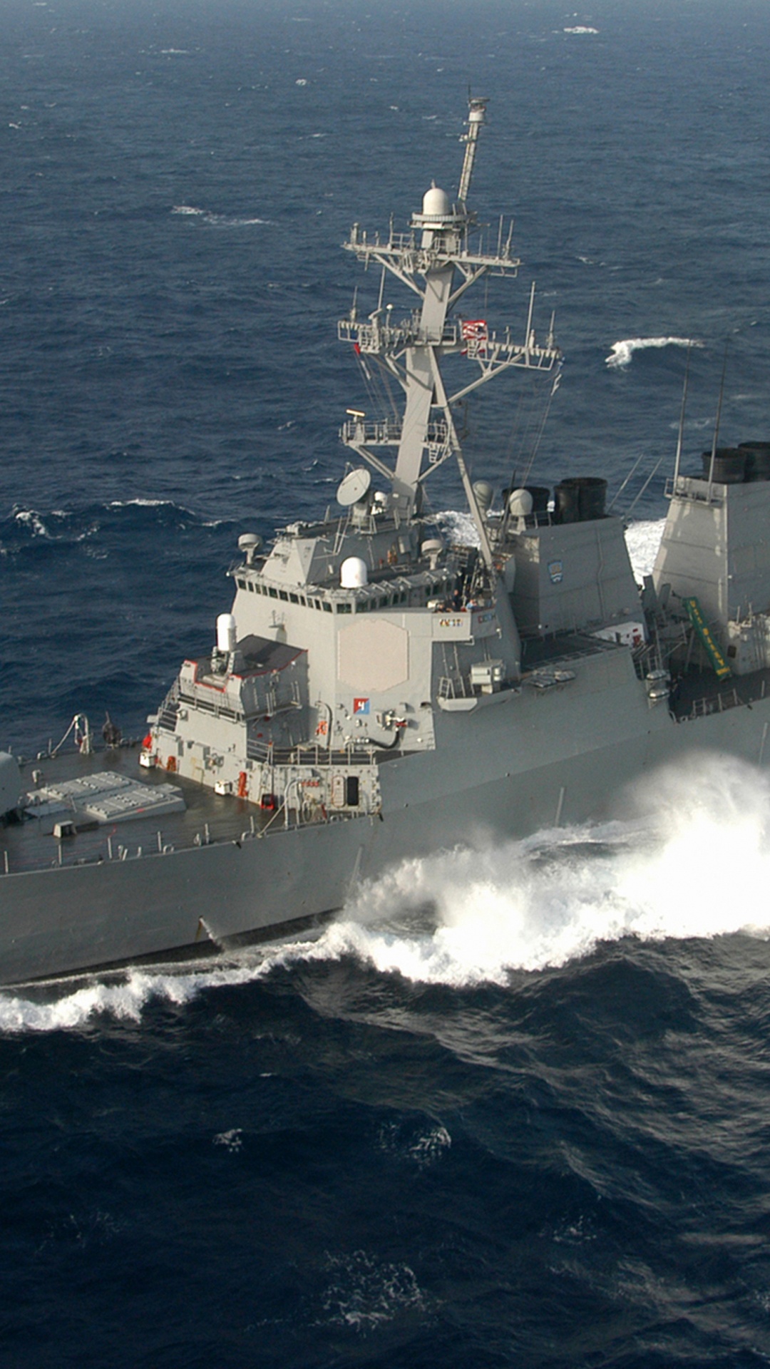Обои разрушитель, военно морской флот США, Эсминец Арли Берк, военный корабль, корабль в разрешении 1080x1920