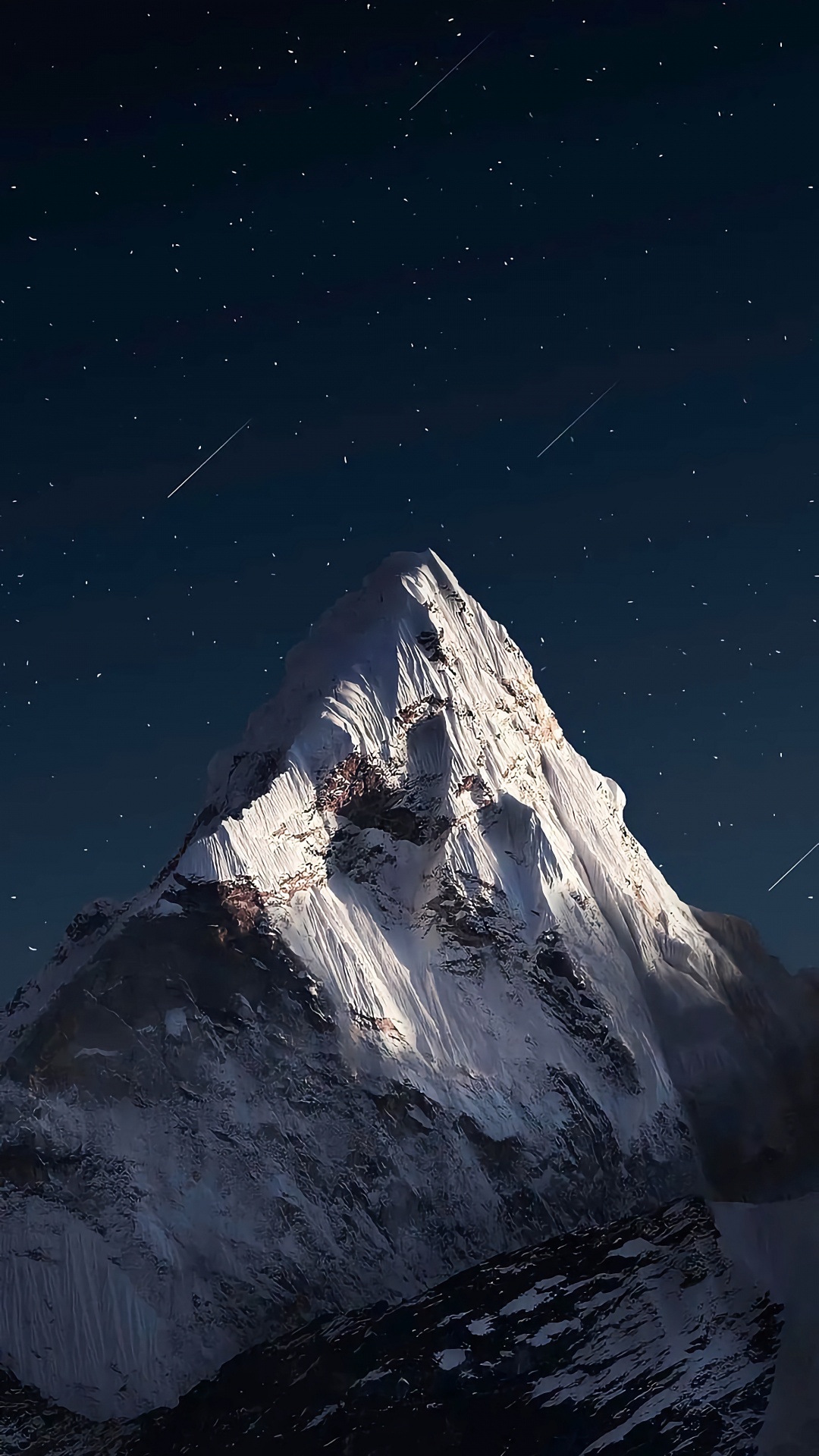 Обои гора, Альпы, природный ландшафт, склон, снег в разрешении 1080x1920