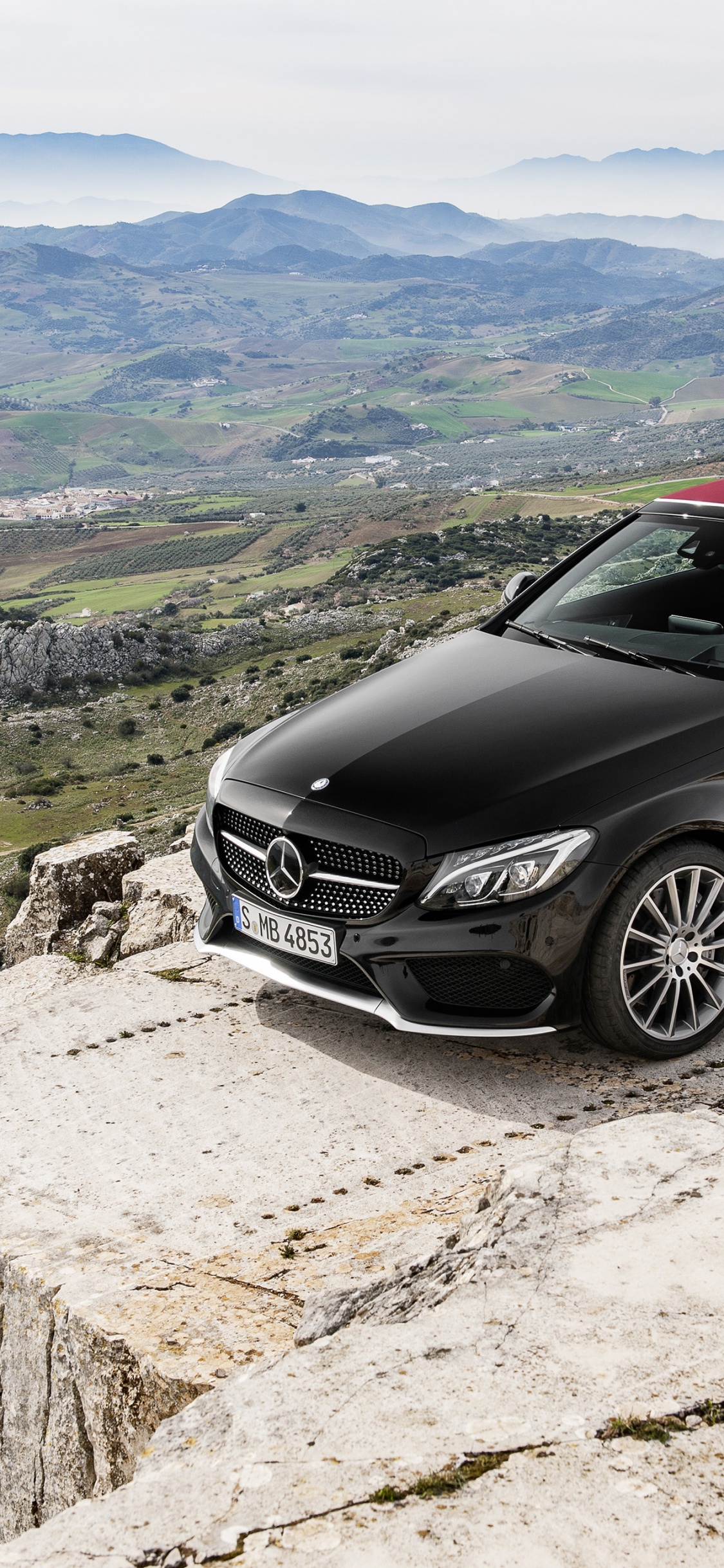 Обои авто, Кабриолет, обод, Мерседес АМГ, автомобиль среднего размера в разрешении 1125x2436