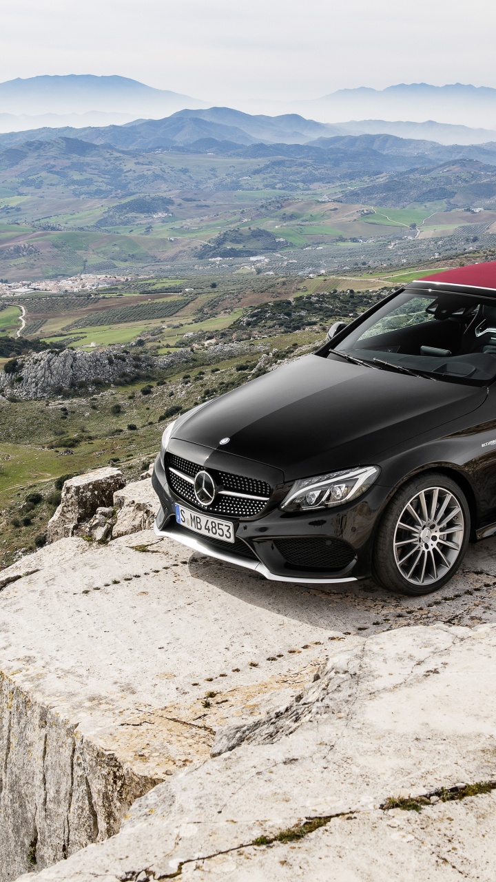 Обои авто, Кабриолет, обод, Мерседес АМГ, автомобиль среднего размера в разрешении 720x1280