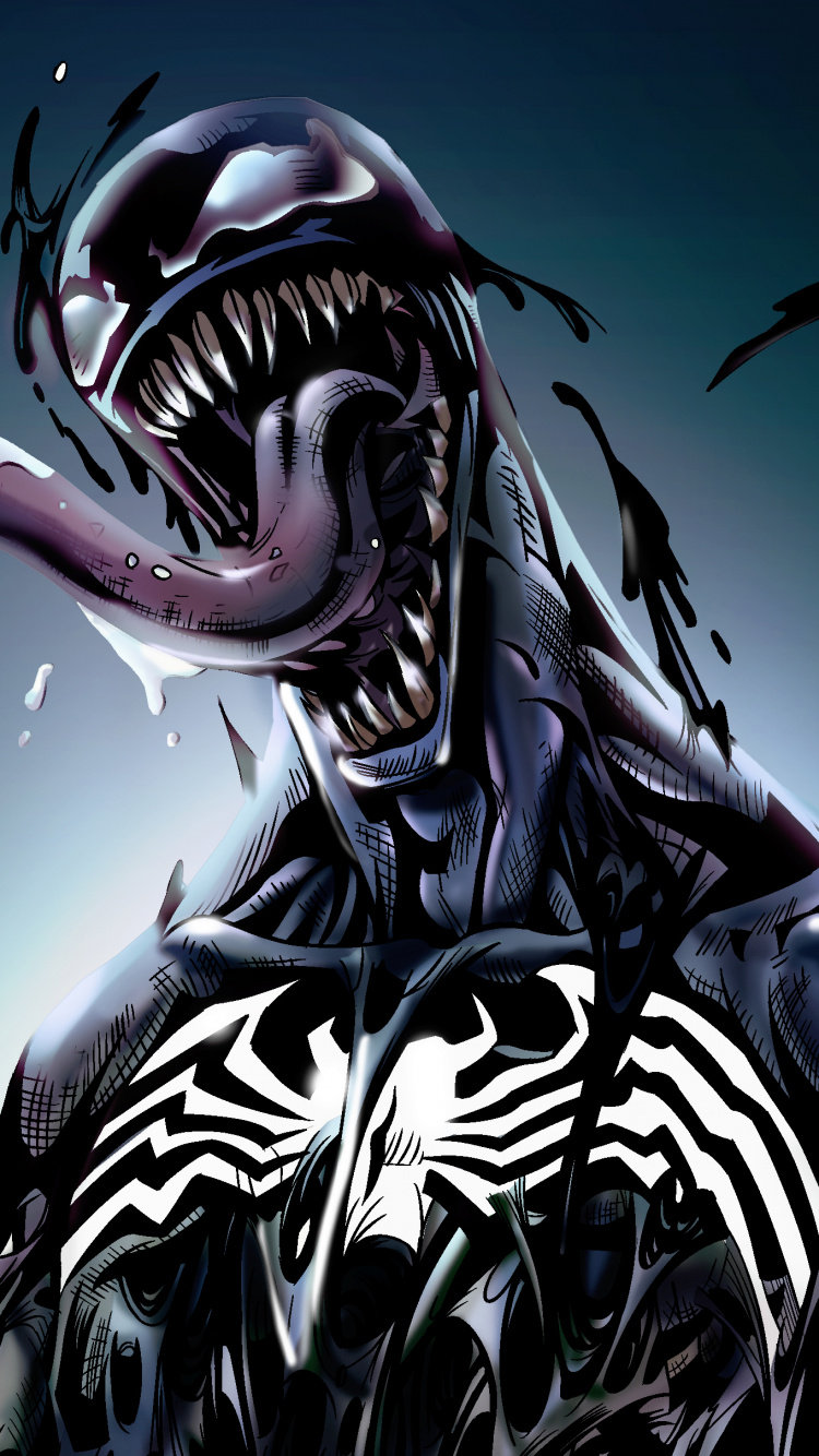 Обои Человек-паук Веном, вымышленный персонаж, комиксы, веном, человек-паук в разрешении 750x1334