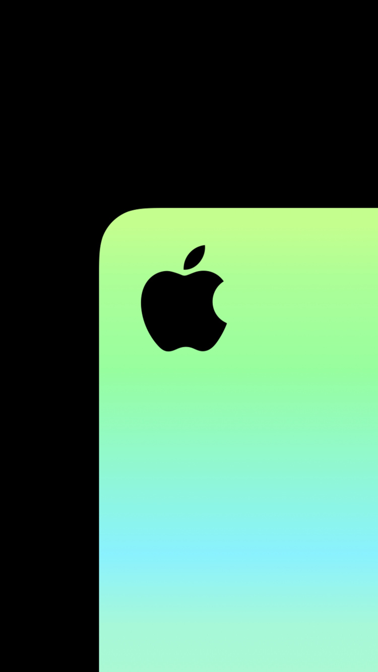 Обои apple, iPhone, яблоко, лого, зеленый в разрешении 750x1334