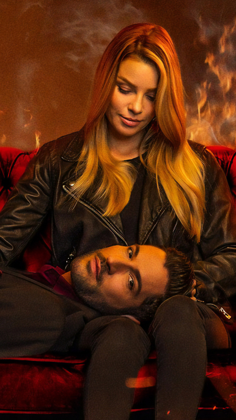 Обои Лорен Немецкий, огонь, иллюстрация, сидящий, пламя в разрешении 750x1334