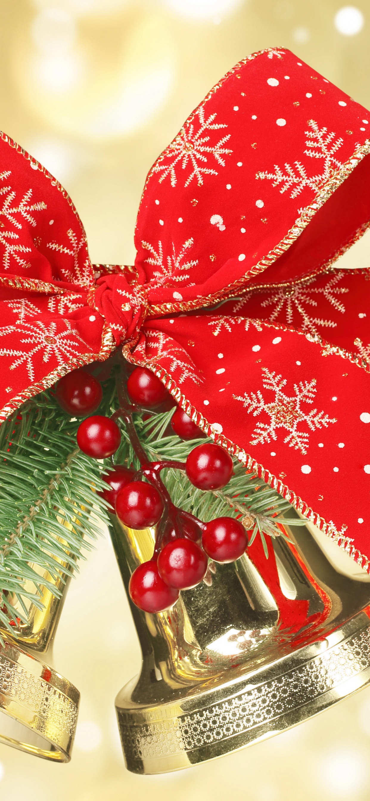 Обои Рождественский день, Новый год, праздник, рождественский орнамент, Рождественские украшения в разрешении 1242x2688