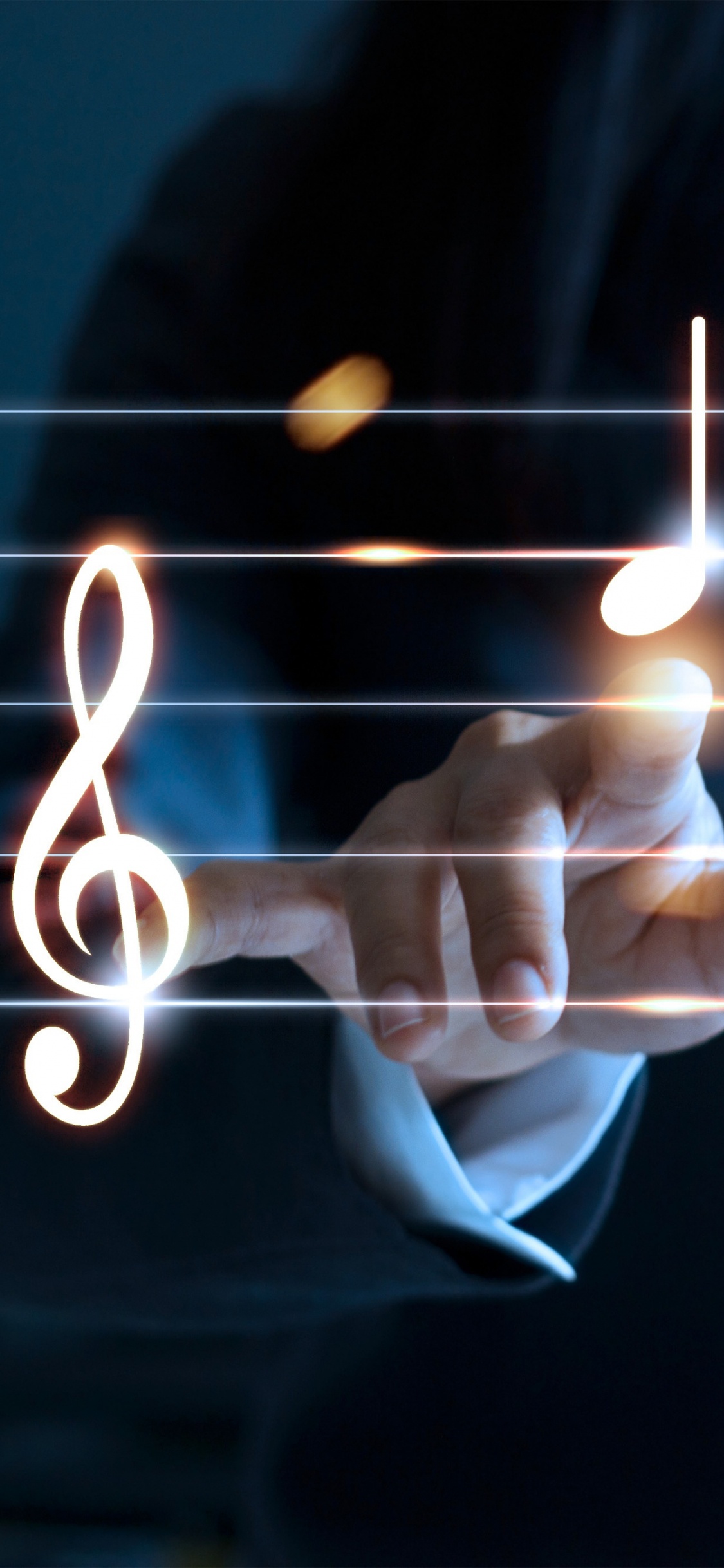 Обои музыкальный театр, музыкальная нота, свет, технологии, бизнес в разрешении 1125x2436